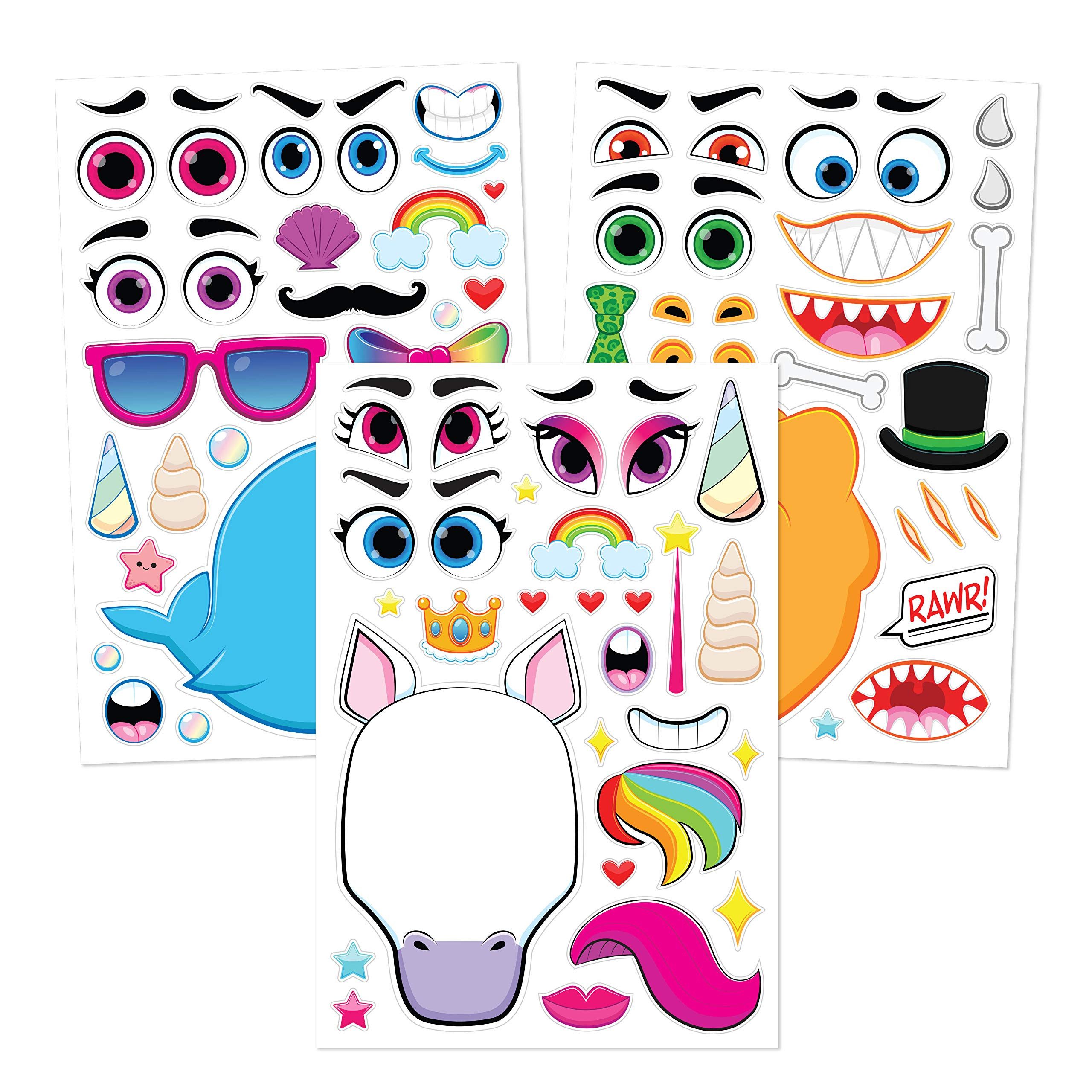 JOYIN Aufkleber JOYIN 36 Stück Tier Aufkleber Kinder, Sticker Set, Make-a-Face, (36tlg)