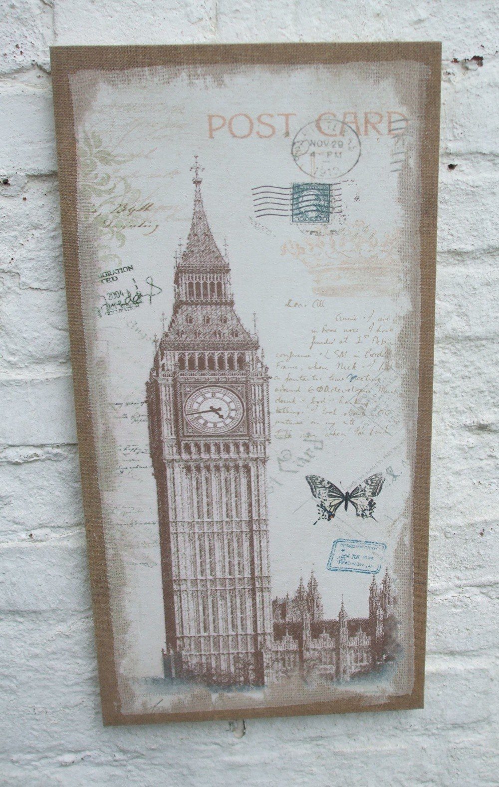 Wandbild Antik, Wandbild Dekoratives (1 Deko-Impression auf Leinwand,Turm Kathedrale St) Postcard