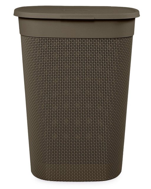 ONDIS24 Wäschebox “Wäschebox Wäschekorb Filo, gut belüftet”, neues italienisches Design, edle Verarbeitung aus Kunststoff 55 Liter