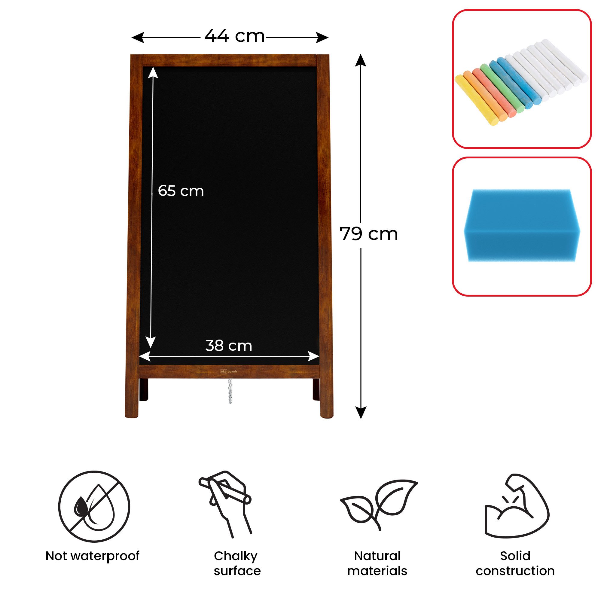 ALLboards Standtafel ALLboards Kundenstopper mit lackiertem Holzrahmen Werb günstig online kaufen