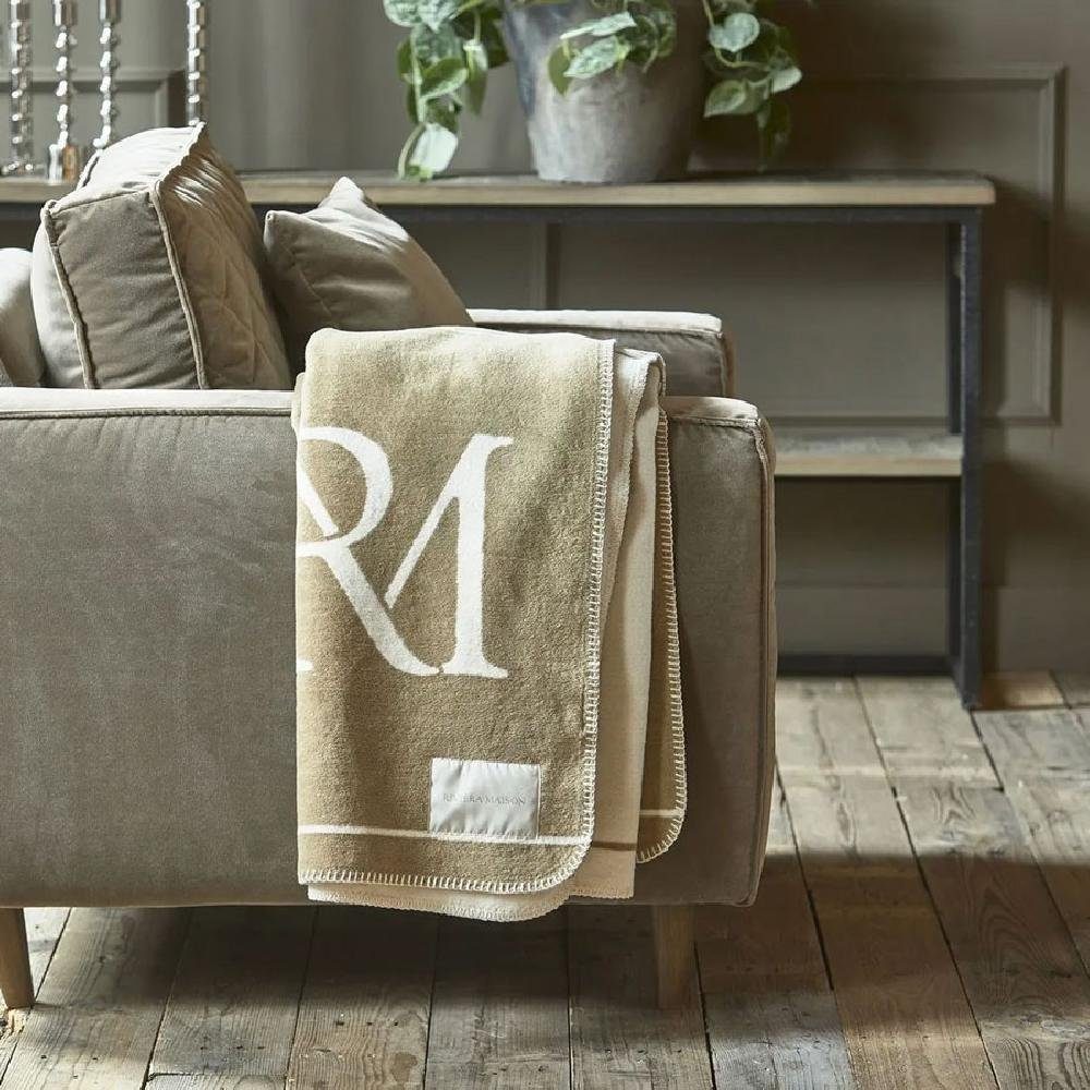Wohndecke Tagesdecke Classic Monogram Throw (180x150cm), Rivièra Maison günstig online kaufen
