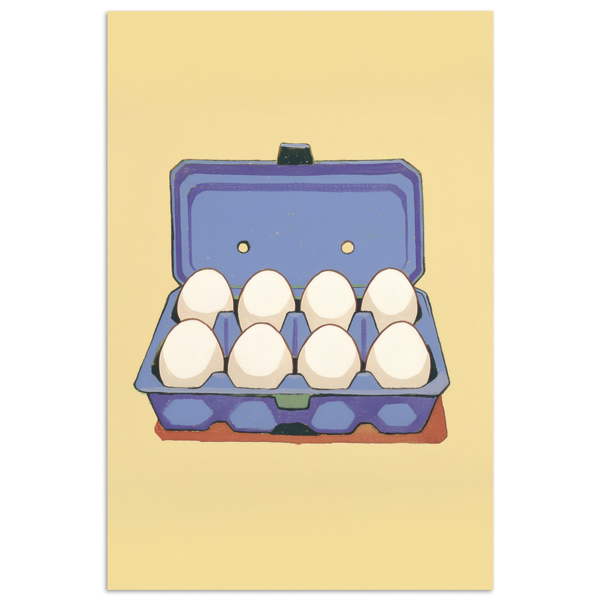 Poster Eier - Box - Minimalistisch - Blau