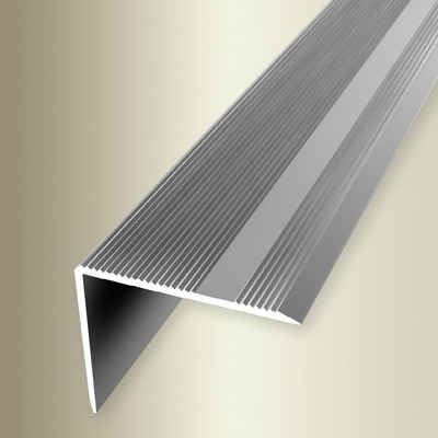 PROVISTON Winkelprofil Aluminium, 45 x 2500 mm, Silber, Treppenkanten- & Winkelprofile