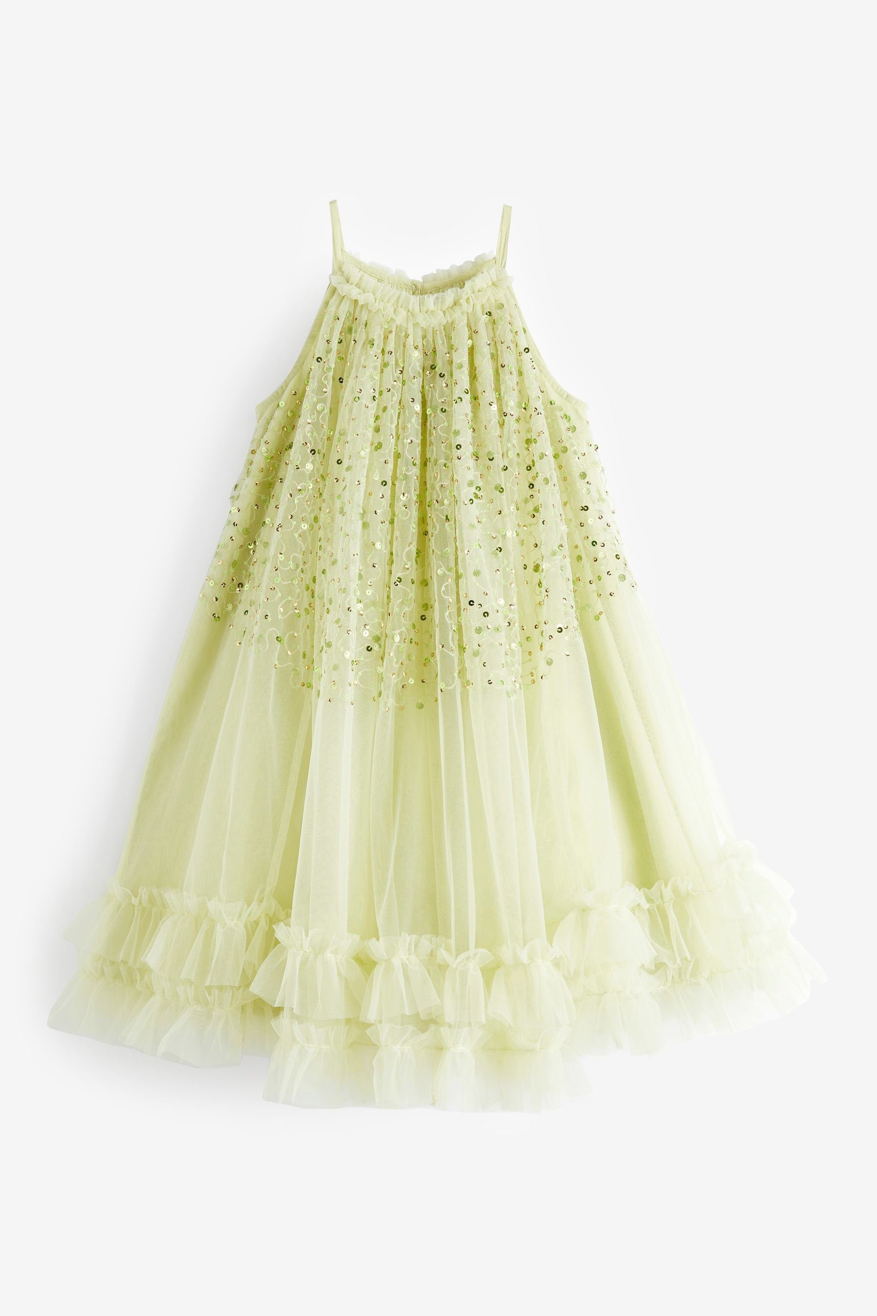 Next Partykleid Trapezkleid für besondere Anlässe mit Netzstoff (1-tlg)