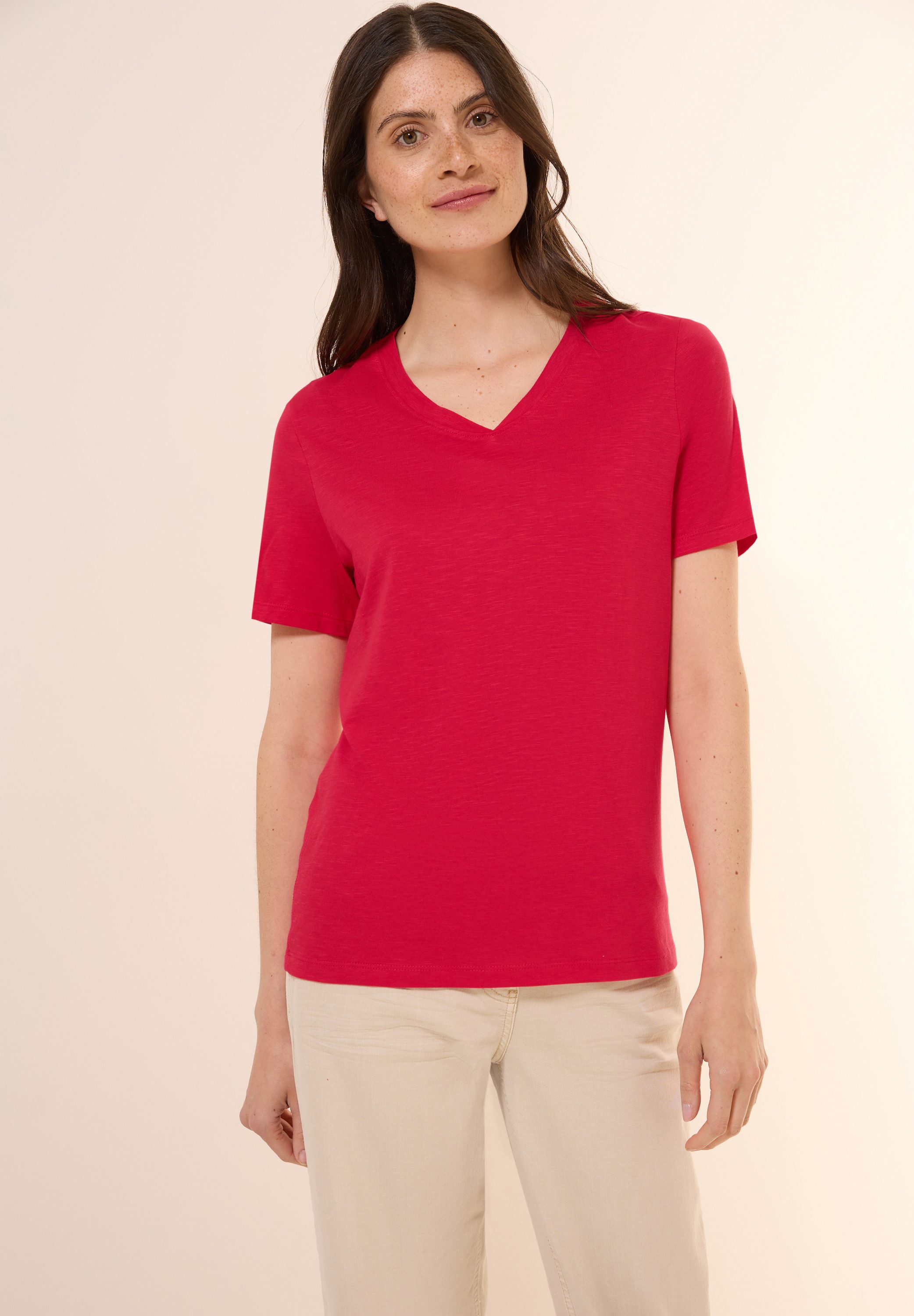 CECIL T-Shirt mit V-Ausschnitt günstig online kaufen