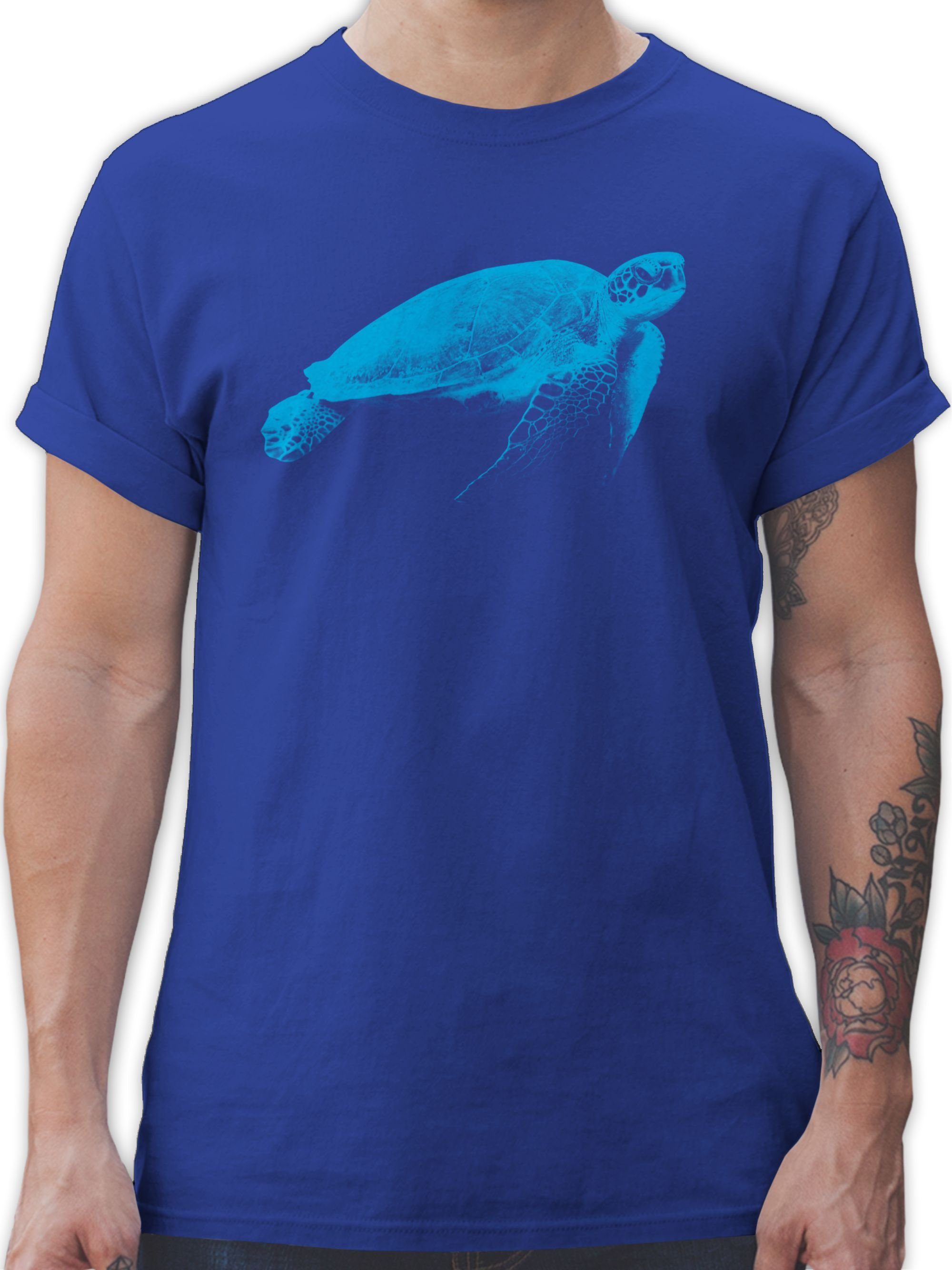 Shirtracer T-Shirt Wasserschildkröte Tiere Zubehör 03 Royalblau