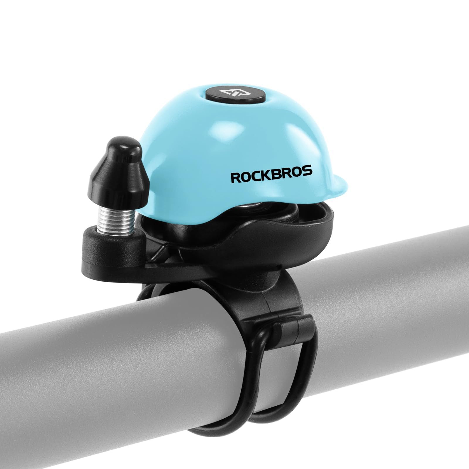 ROCKBROS Fahrradklingel 80dB für 22-34mm Lenker, 360-Grad-Drehung Mini Klingel für MTB Rennrad Ebike