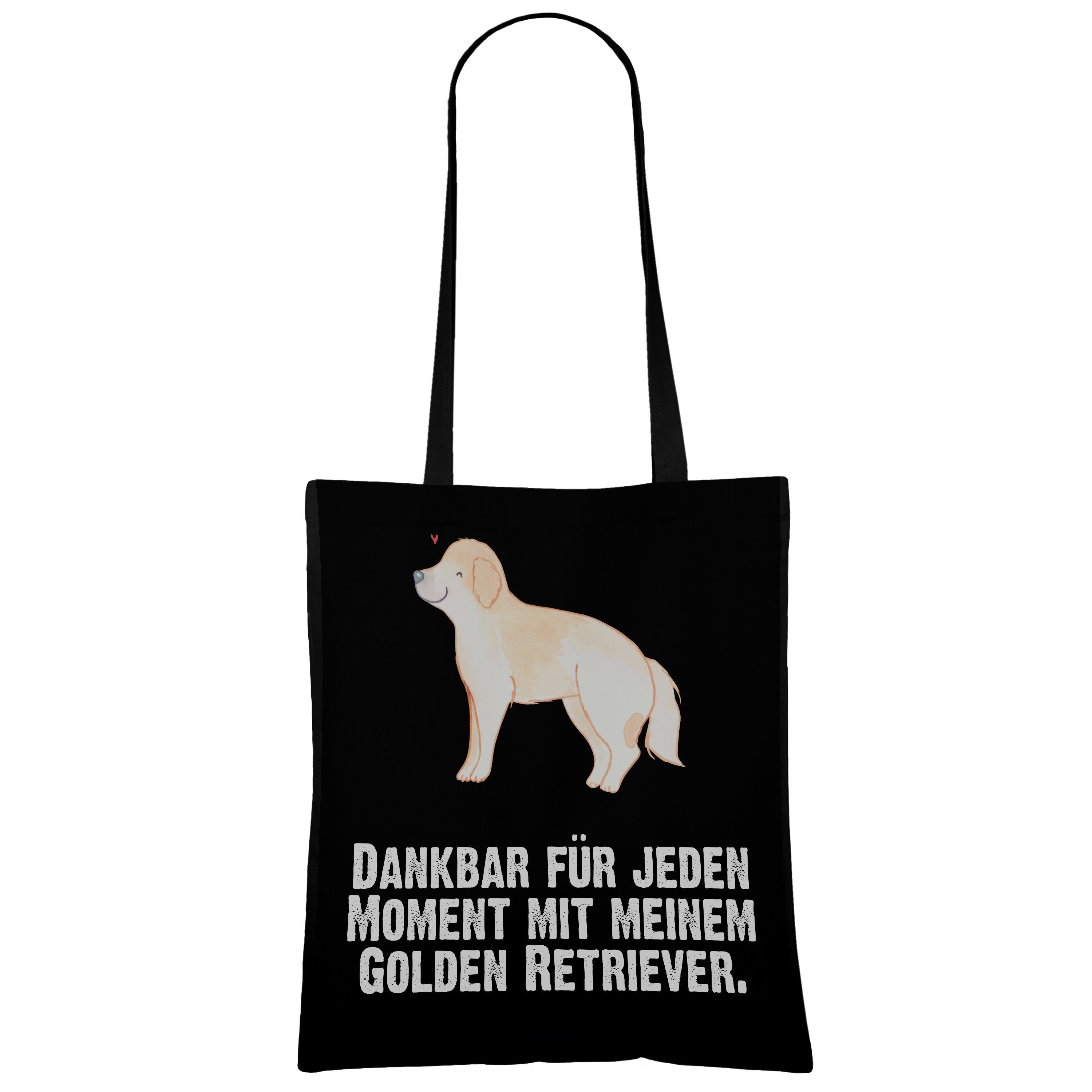 - Geschenk, Retriever Panda Einkaufstasche, & Hund, Schwarz - Golden Mr. T Mrs. Tragetasche (1-tlg) Moment