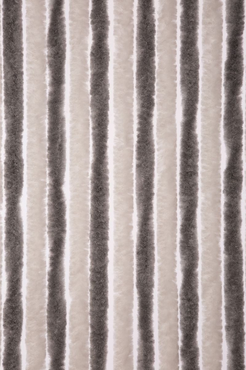 CONACORD Türvorhang Decona Flauschvorhang silber weiß, Hakenaufhängung, halbtransparent, 90 x 200 cm, Chenille - inkl. Tragetasche