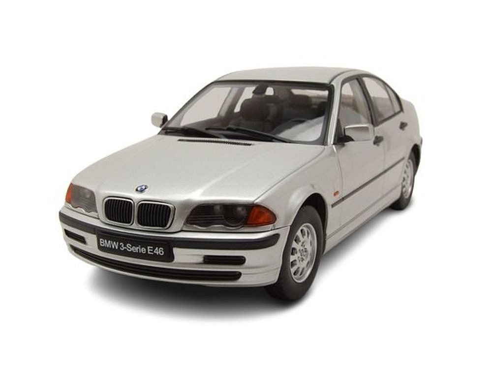 KK Scale Modellauto BMW 3er E46 Limousine 1999 silber, Maßstab 1:18