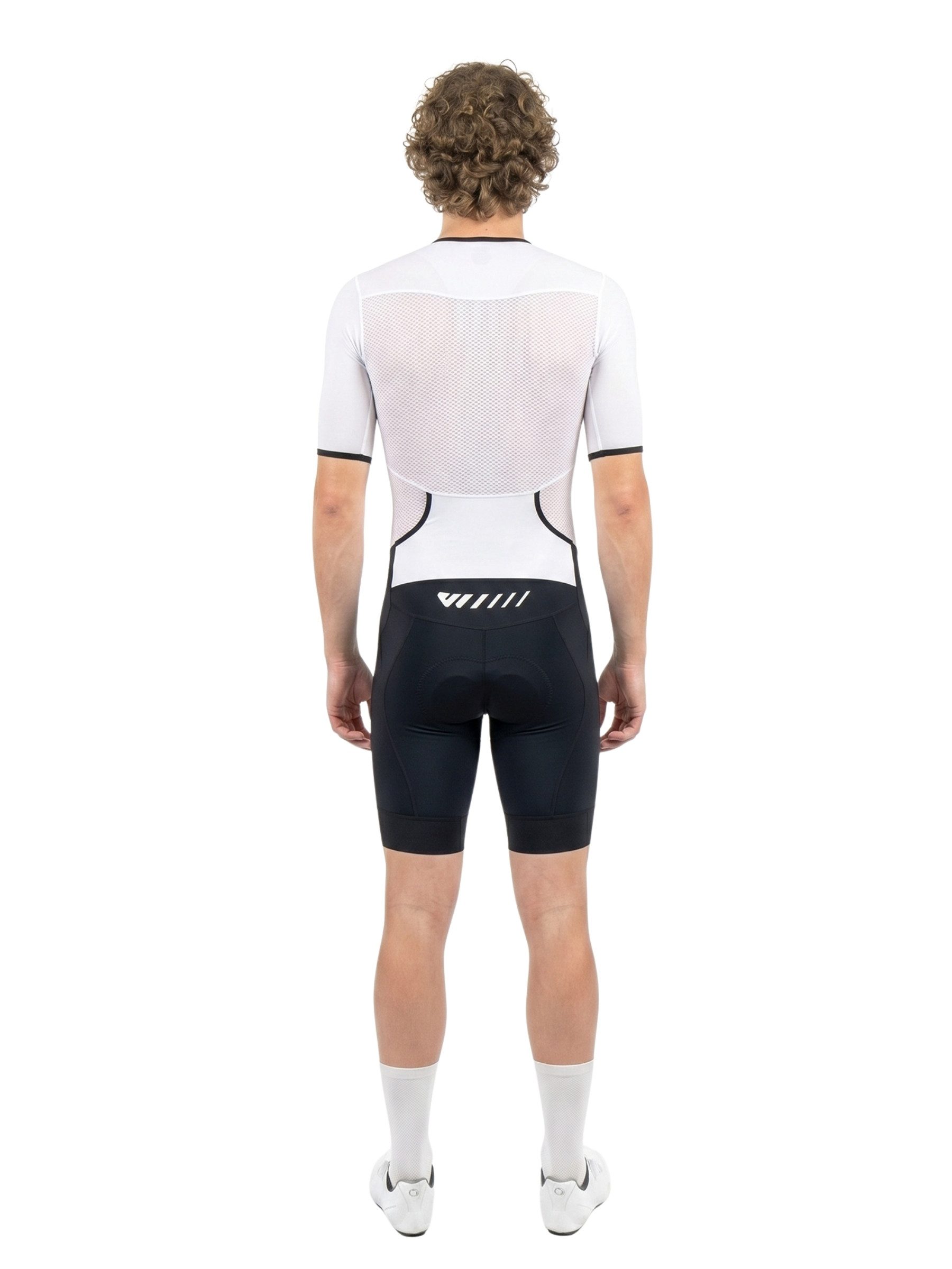 Wulibike Trainingsanzug Herren-Triathlonanzug Kurzarm Einteiler mit Sitzpolster, atmungsaktiv (Einteilig, 1-tlg), aerodynamischer Trainingsanzug für Radsport Laufen Schwimmen