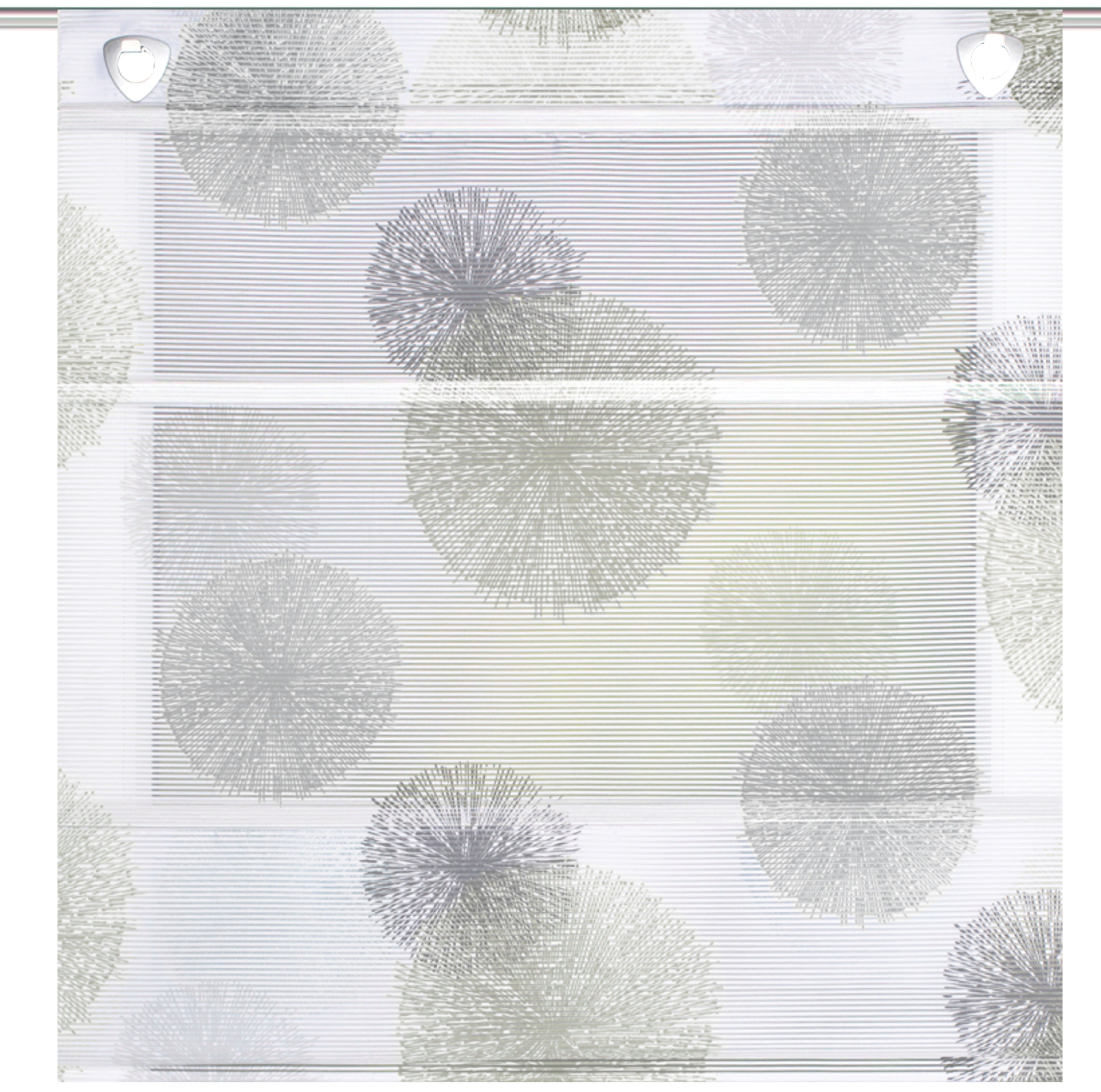 HOME WOHNIDEEN Raffrollo RAWLINS, mit Ösen, ohne Bohren, freihängend, Magnetrollo RAWLINS digitalbedruckt