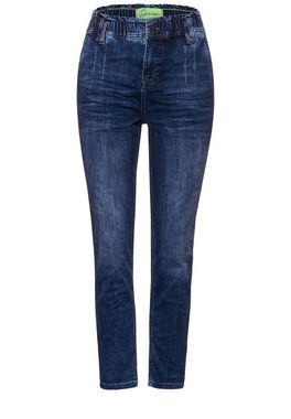 STREET ONE Bequeme Jeans Street One Loose Fit Jeans in Mid Blue Indigo Wash (1-tlg) Taschen