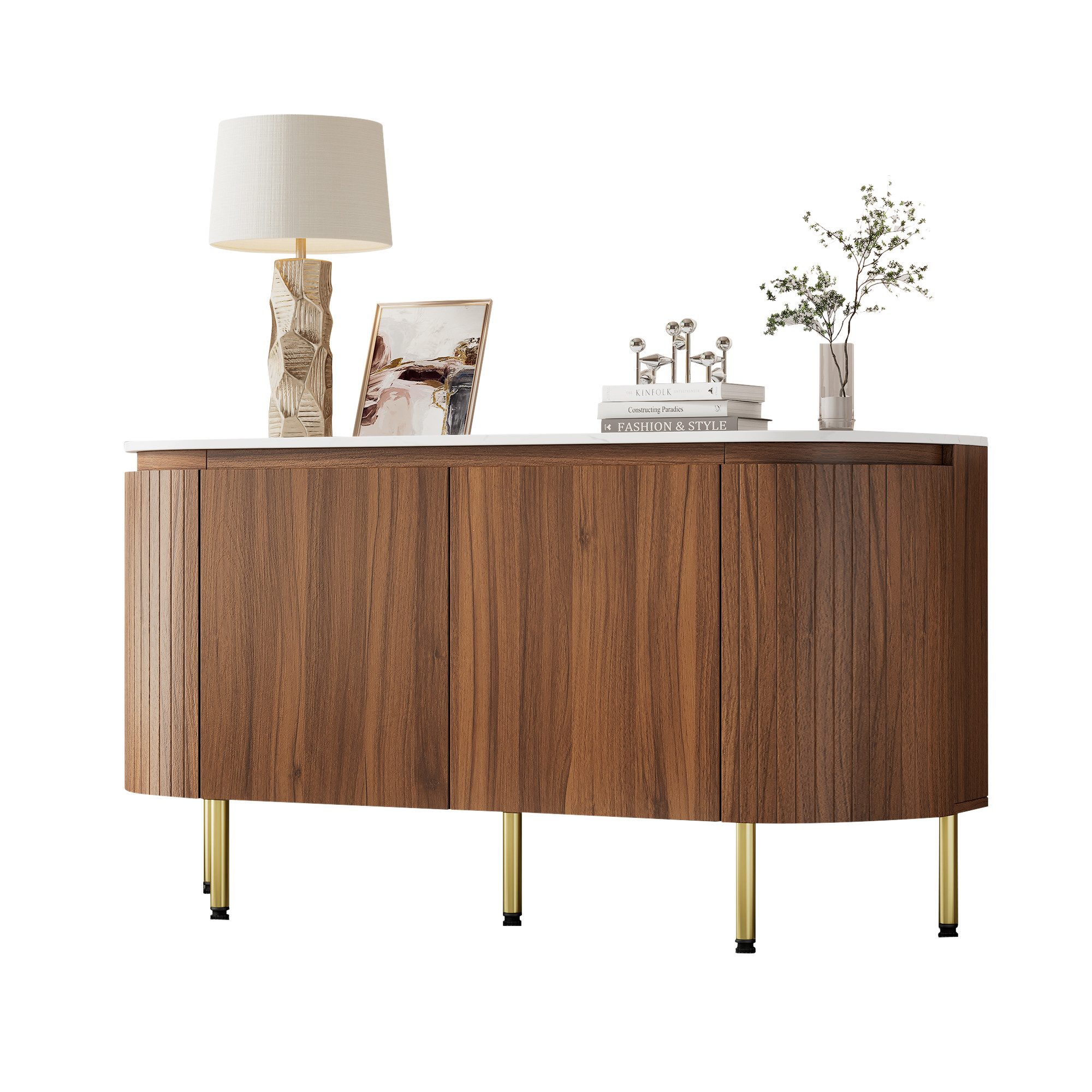 OKWISH Sideboard Moderner Bogenförmiger Anrichte (Modernes günstig online kaufen