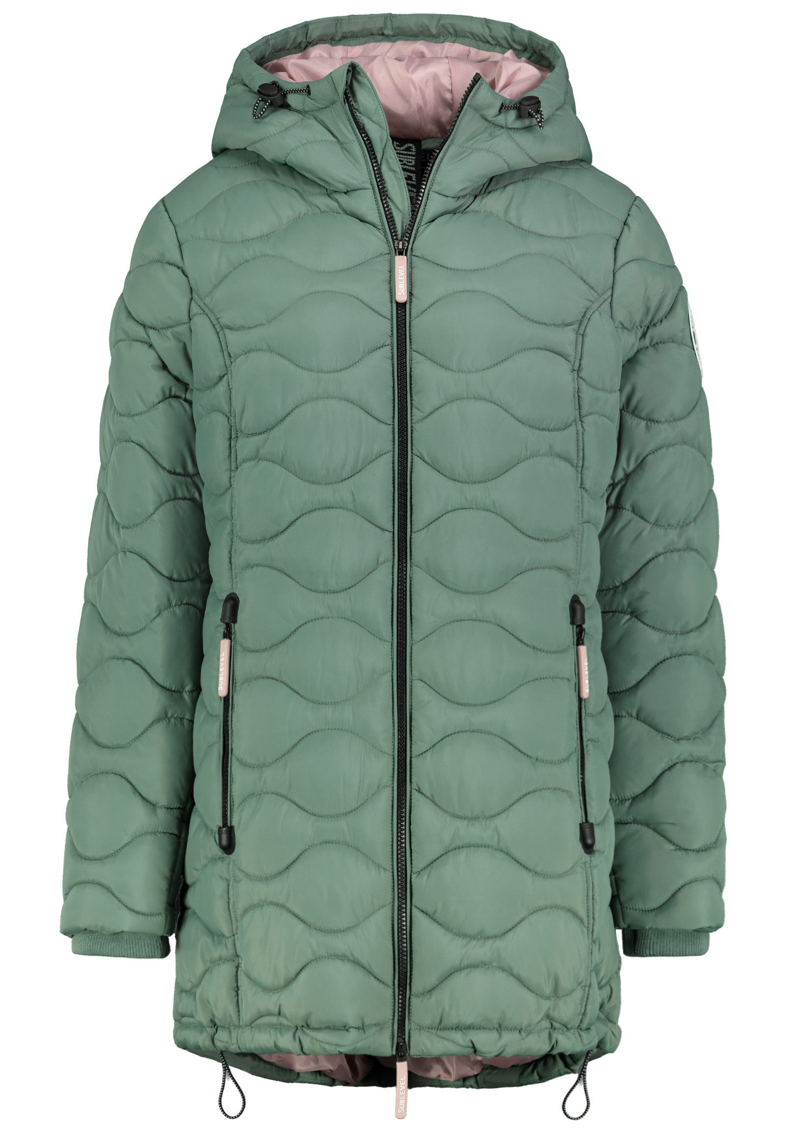 SUBLEVEL Steppjacke Damen Mantel mit Kapuze günstig online kaufen