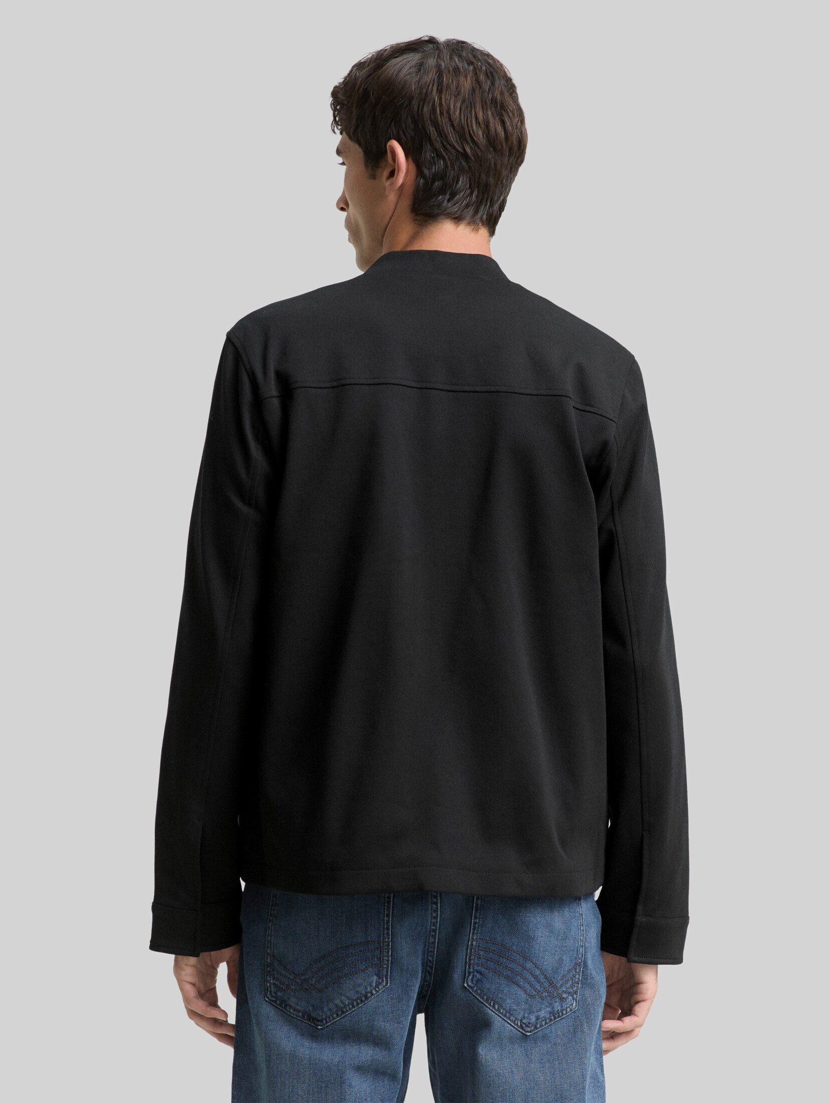 TOM TAILOR Sakko Blazer Piqué Blouson Jacke mit Bomberkragen