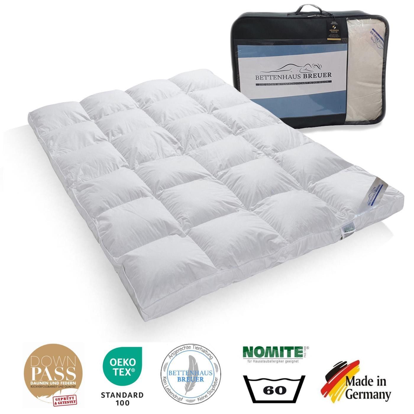 SPESSARTTRAUM Daunenbettdecke Super warme 100% Winter Hochsteg Daunendecke günstig online kaufen