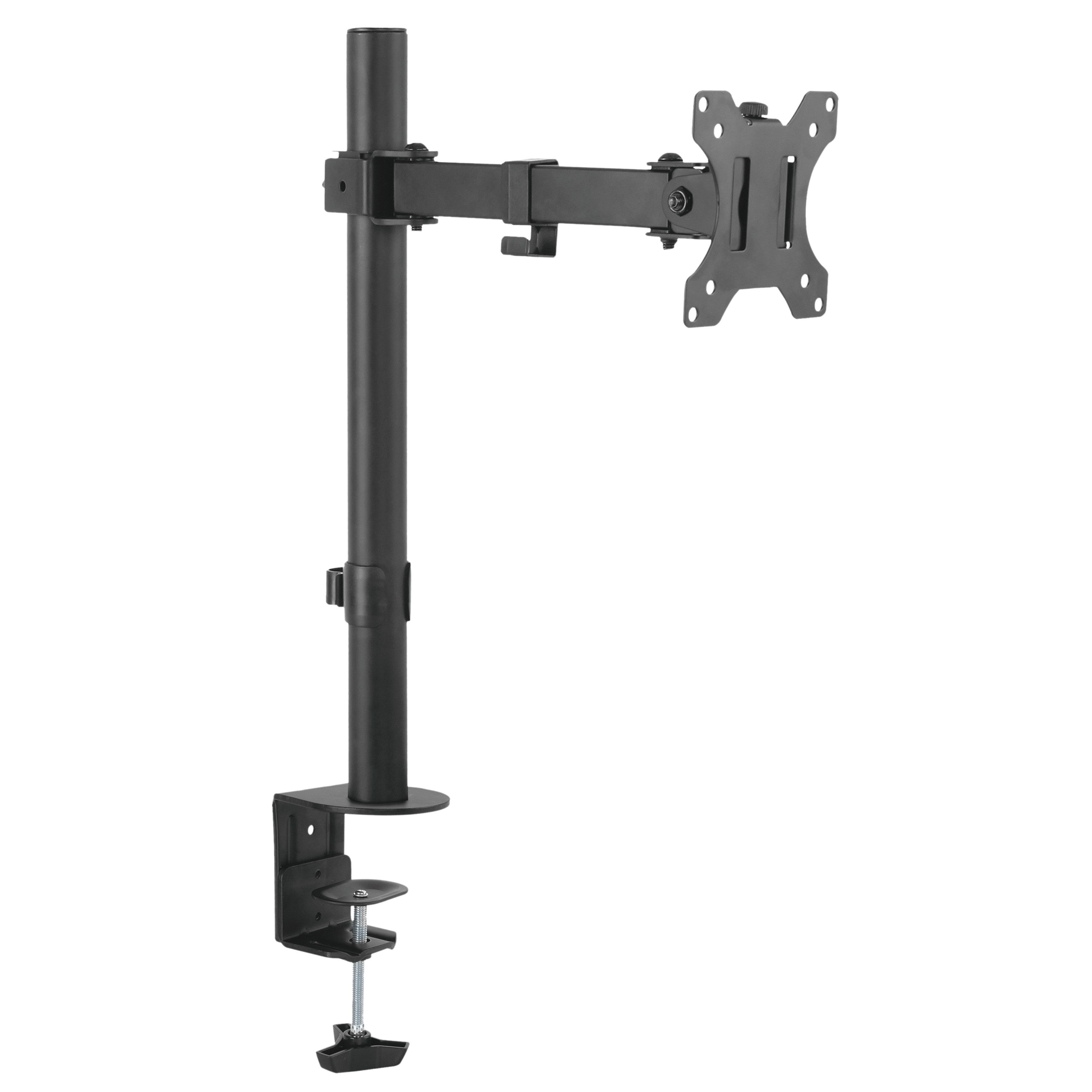 RICOO Monitor-Halterung Monitor Tischhalterung universal schwenkbar neigbar drehbar TS2611, (bis 32 Zoll, VESA 75x75 und 100x100, 1-tlg., 8 kg Belastbarkeit, von 33-81 cm (13"-32) Bildschirm-Diagonale, neigbar bis 90°, drehbar bis 360°, schwenkbar bis 180