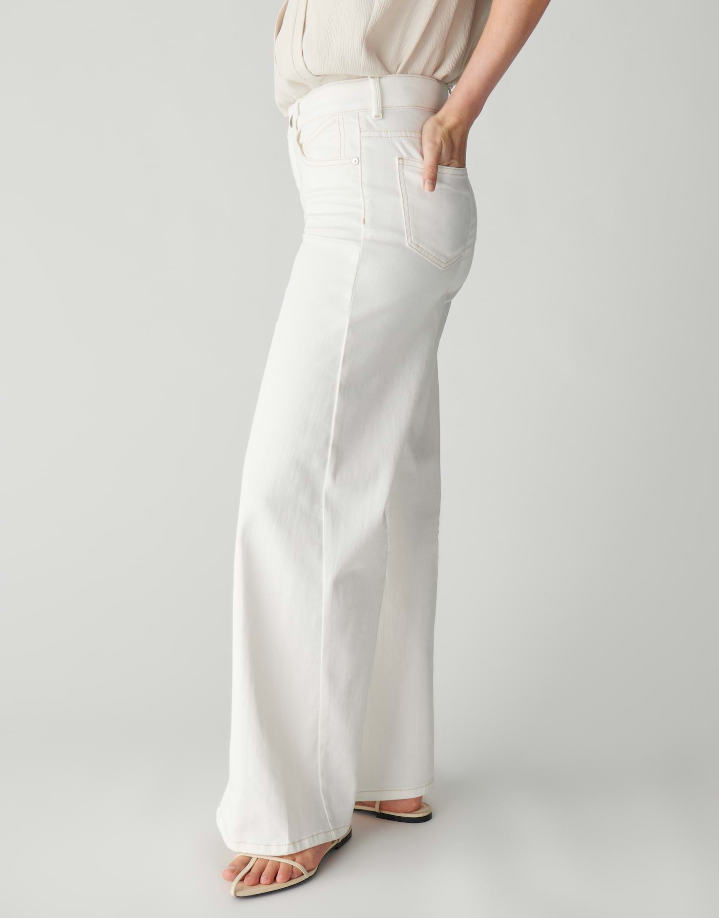 OPUS PANTS Palazzohose Melly gloom aus Denim mit formstabilem Griff Swingpockets und Twistnaht setzen moderne Akzente – Bild 5 von 5