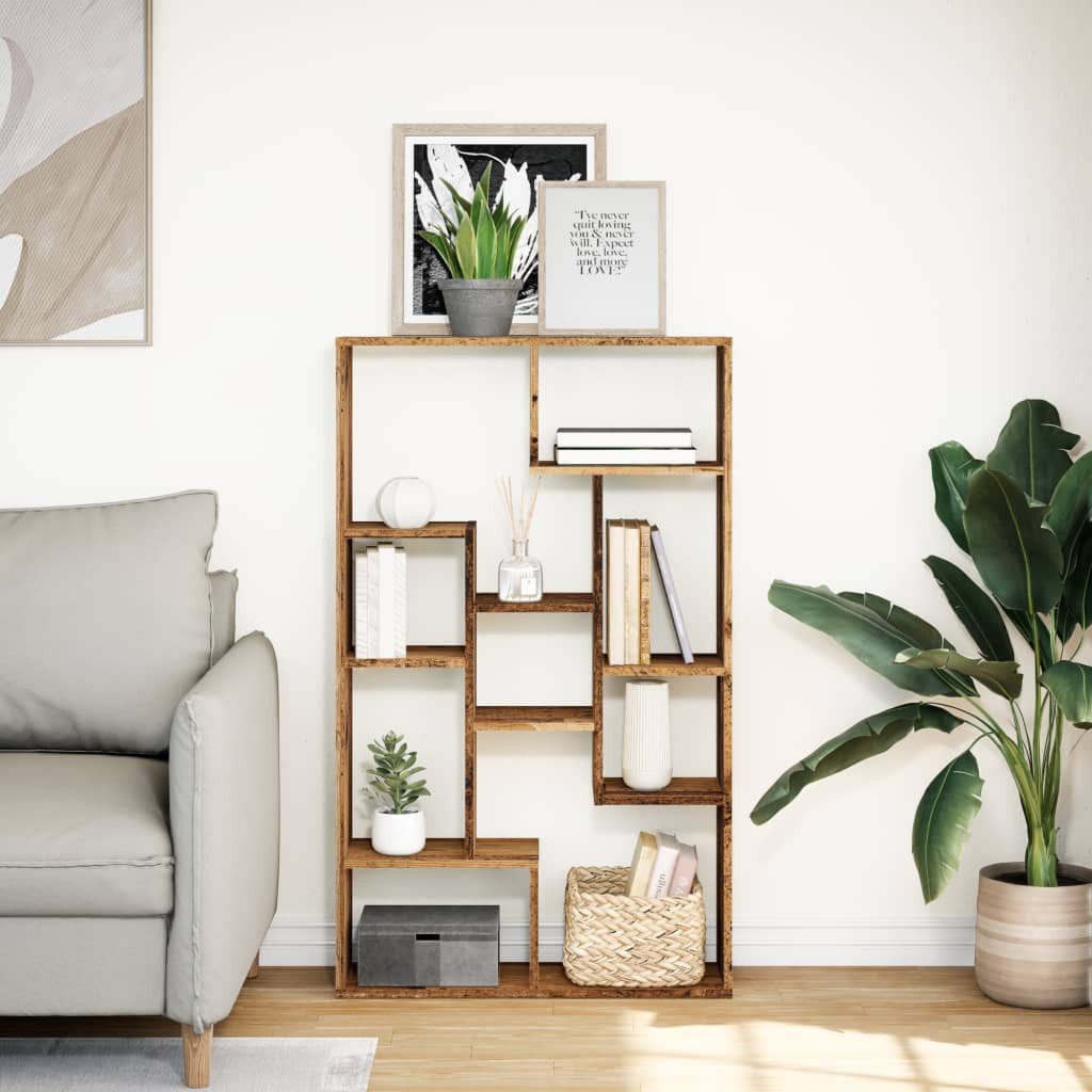 vidaXL Bücherregal Bücherregal Altholz-Optik 72x20x120 cm günstig online kaufen