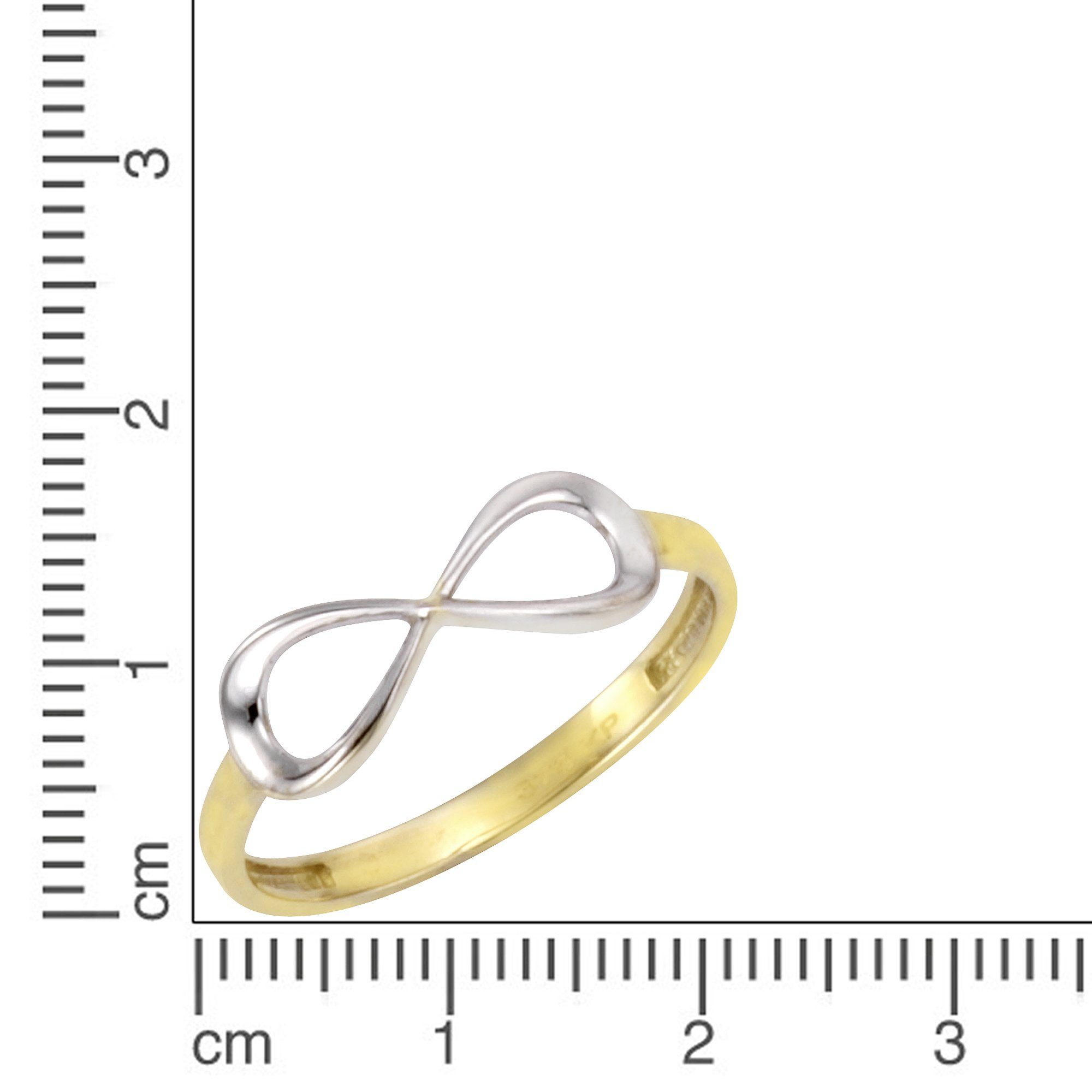 CELESTA Fingerring Gold 375 zweifarbig mit Unendlichkeits-Motiv günstig online kaufen