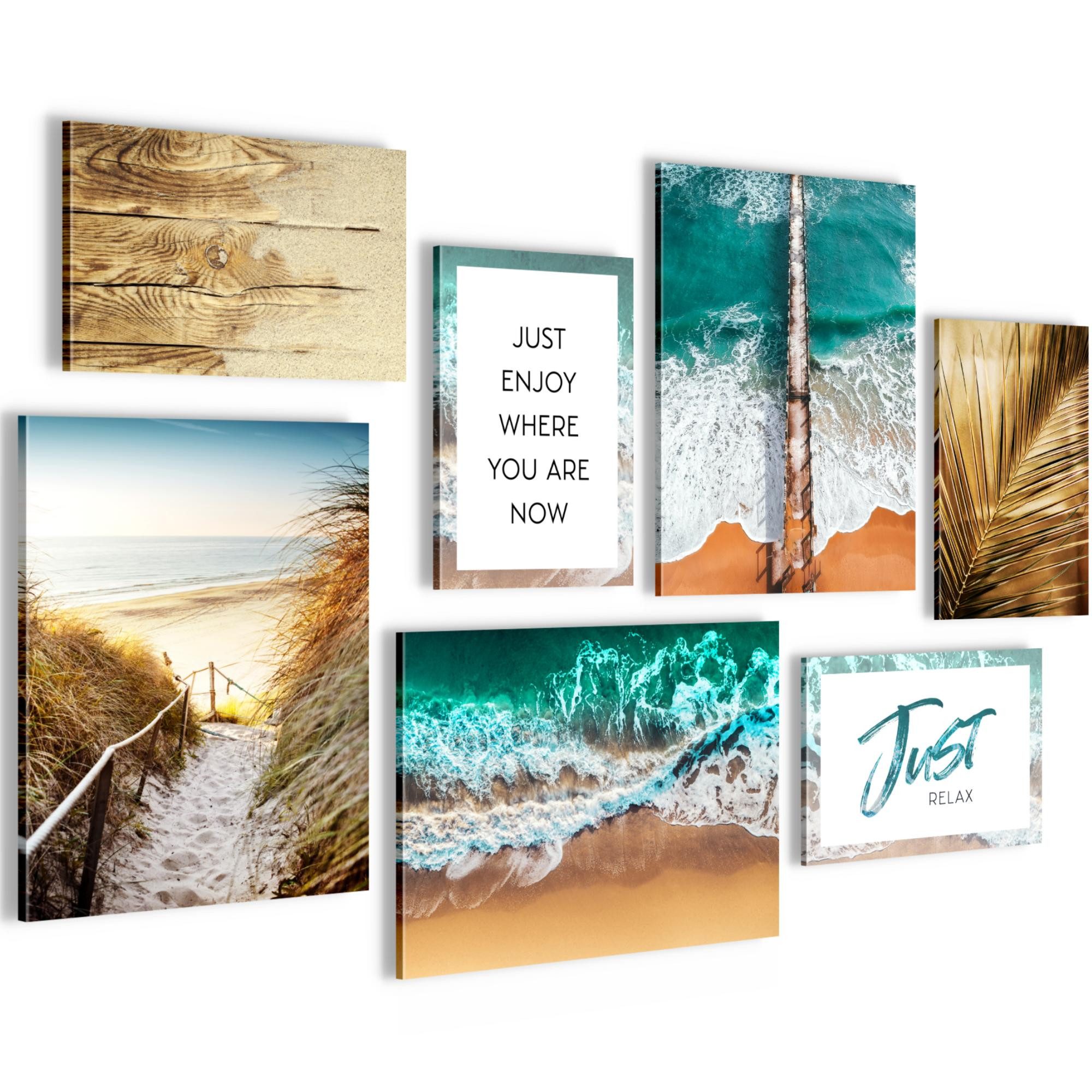 Novart Wandbild Wandbilder Meer AUFHÄNGFERTIG Strand günstig online kaufen