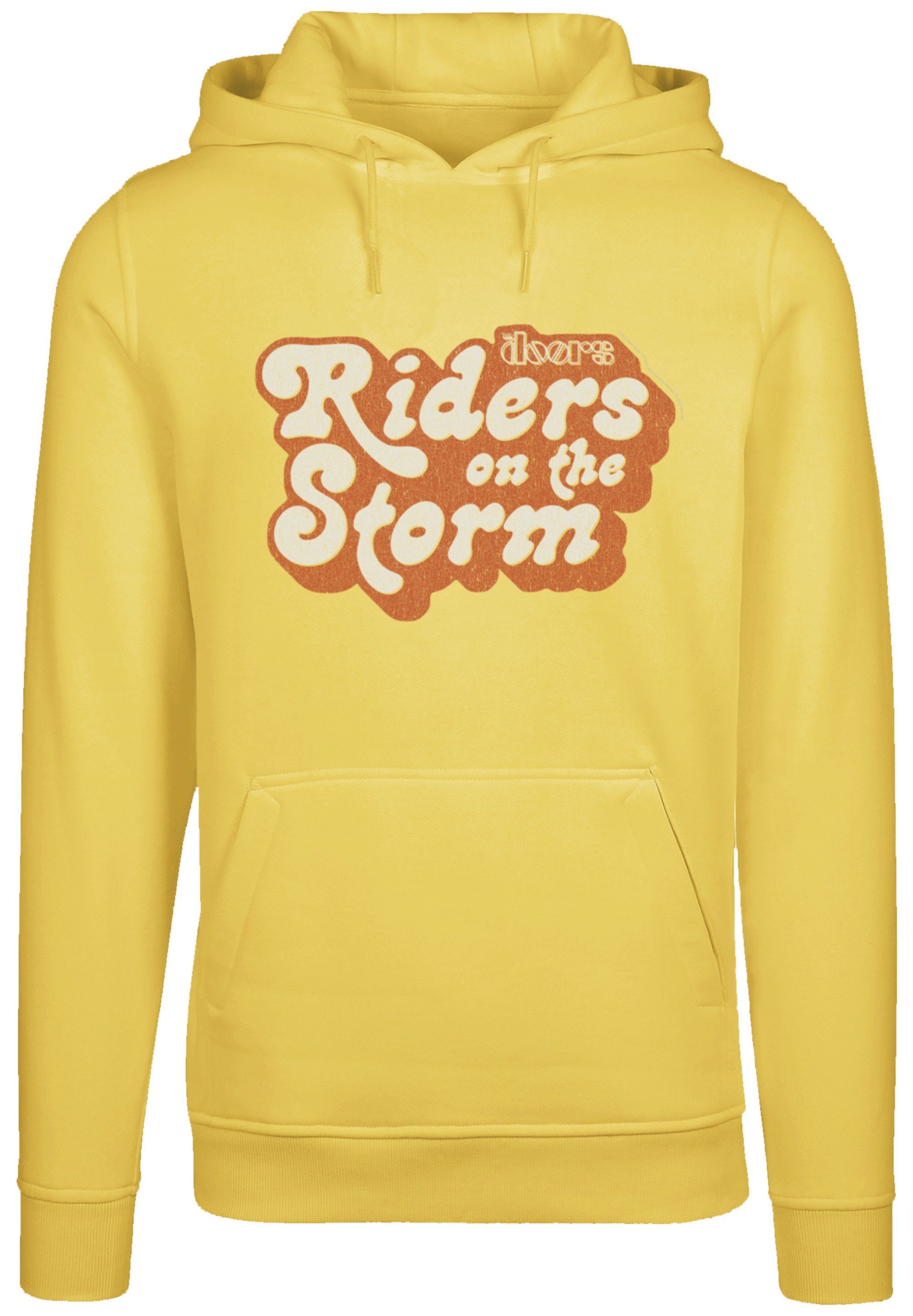F4NT4STIC Hoodie The Doors Qualität, Logo taxi Band, the Storm Logo on Premium yellow Riders Band Music