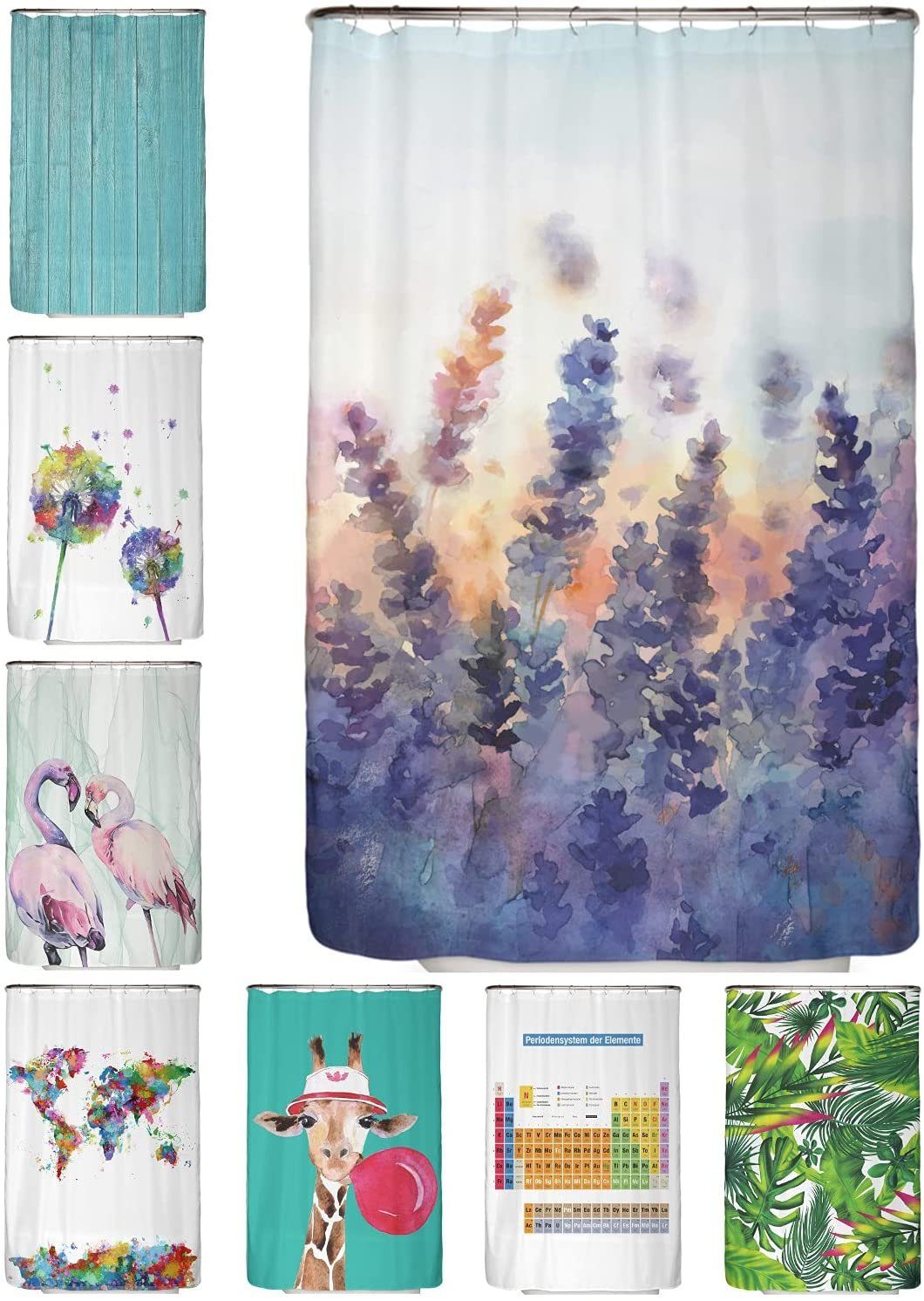 Arteneur Duschvorhang Breite 120 cm, Anti-Schimmel Beschichtet, Beschwerter günstig online kaufen