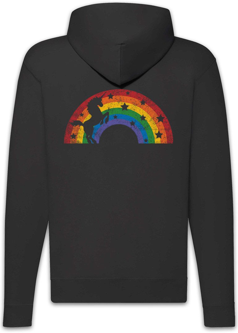 Urban Backwoods Sweatjacke Unicorn II Zipper Hoodie Einhorn Rainbow Colors Regenbogen Fairy (1-tlg) Fairies Elfen The Last