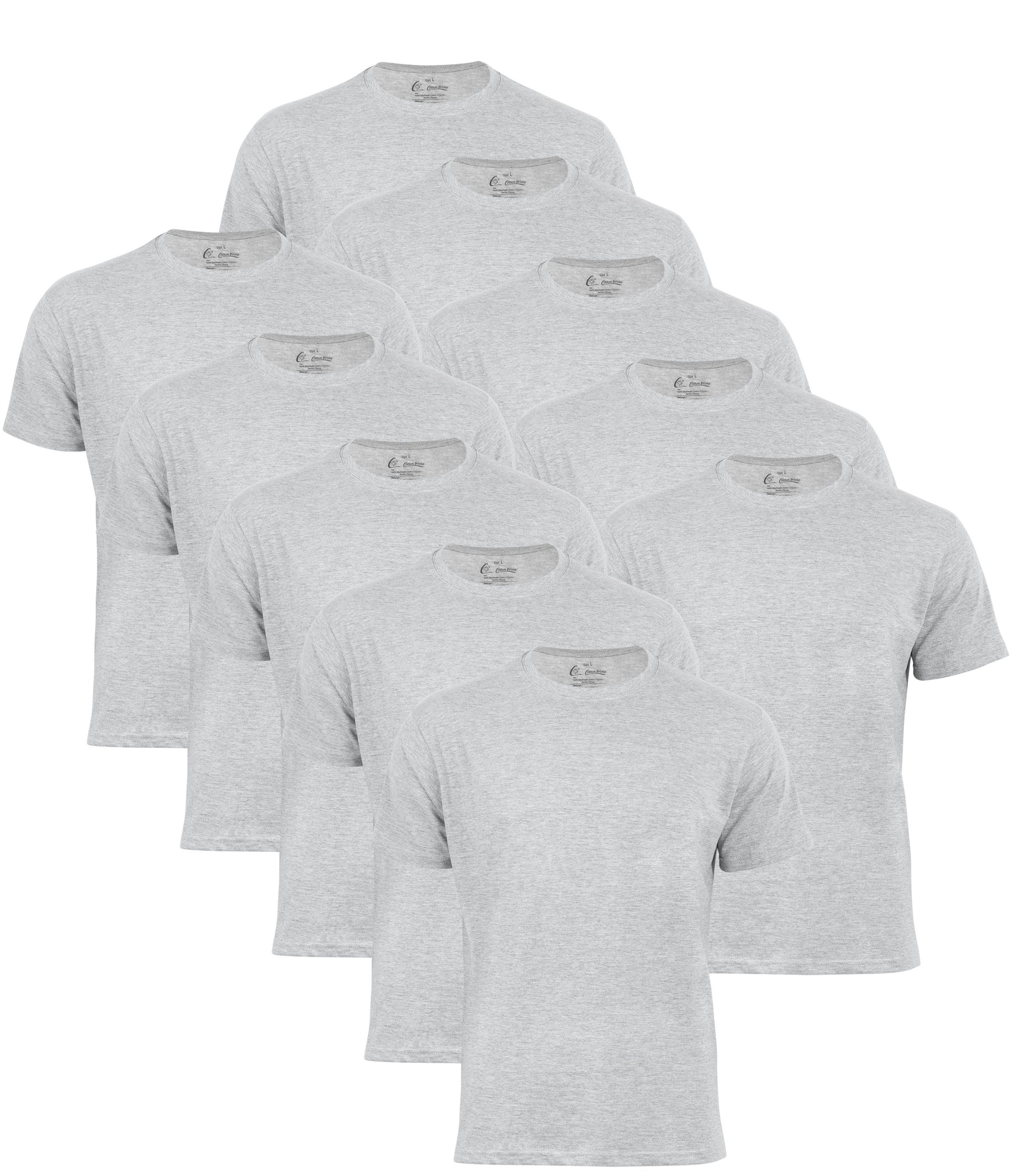 Cotton Prime® Tee Grau - T-Shirt O-Neck