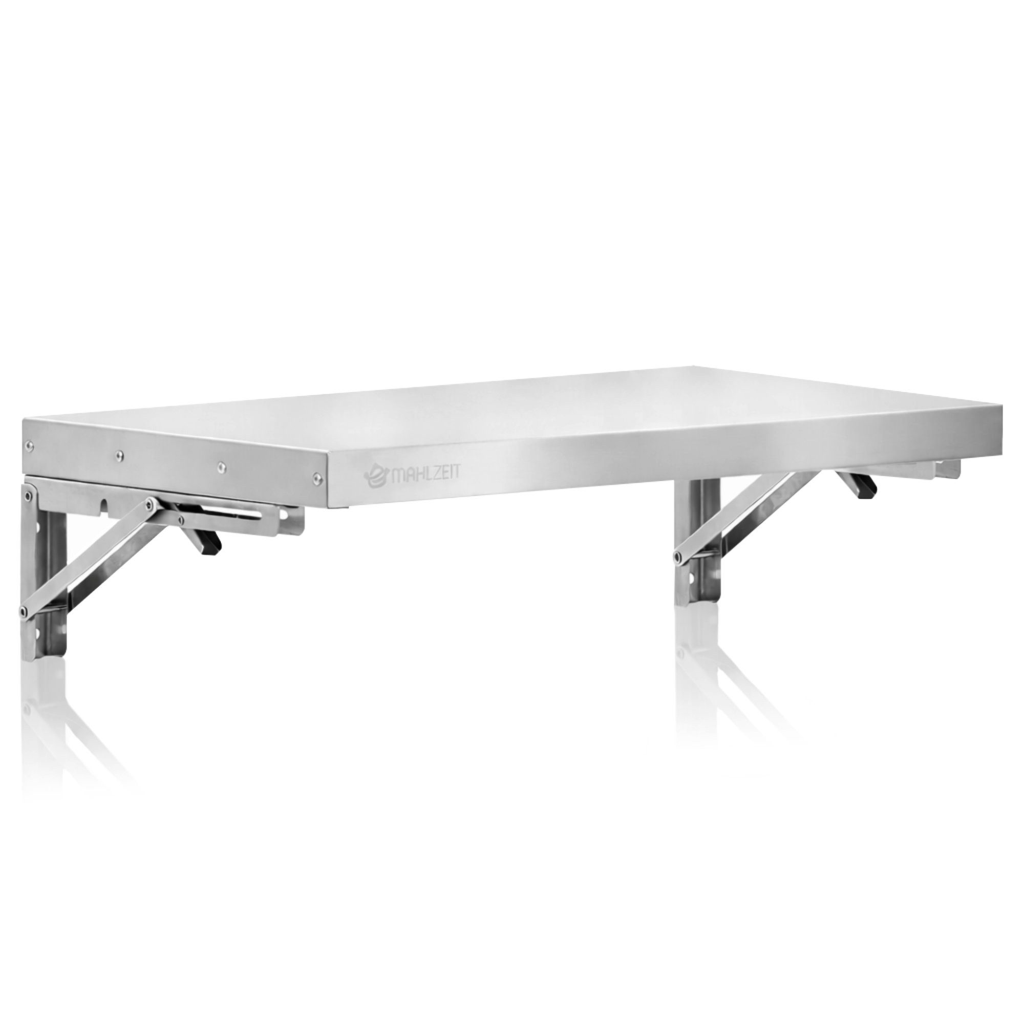 Wandregal Edelstahl Wandregal, 60 x 30 cm, Küchenregal, Klappbar, Silber