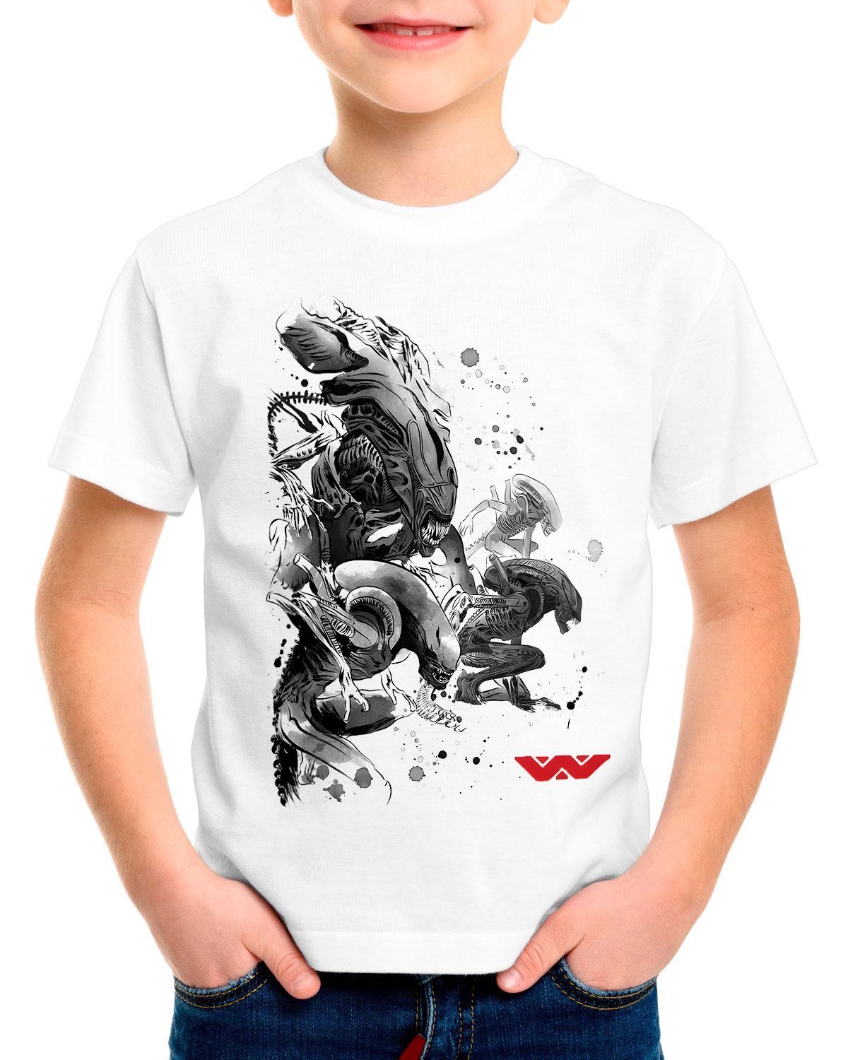 Alien Kinder T-Shirt ridley Print-Shirt Invasion xenomorph predator style3 alien scott