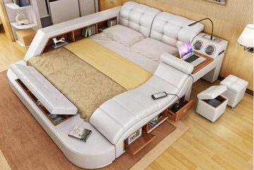 JVmoebel Multimediabett Chesterfield Doppel Luxus Design Bett 180x200 Multifunktionsbett Neu (1-tlg., 1x Bett ohne Couchtisch), Made in Europa