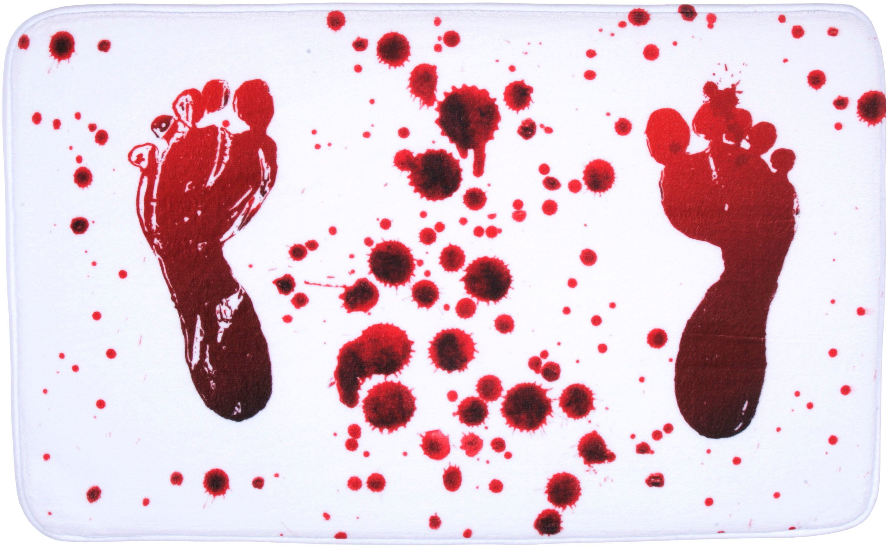 Badematte Blood Feet Sanilo, Höhe 15 mm, schnell trocknend, Polyester, rechteckig, Memory Schaum