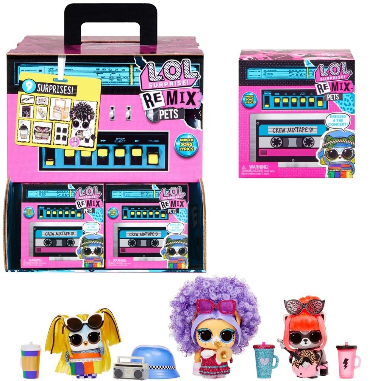 MGA ENTERTAINMENT Spiel L.O.L. Surprise Remix Pets 9 Überraschungen - 1 aus Serie A