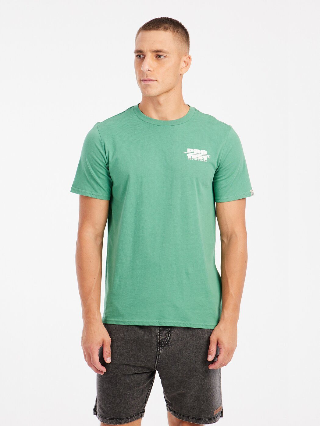 Protest Kurzarmshirt PRTBaio t-shirt CACTUS GREEN