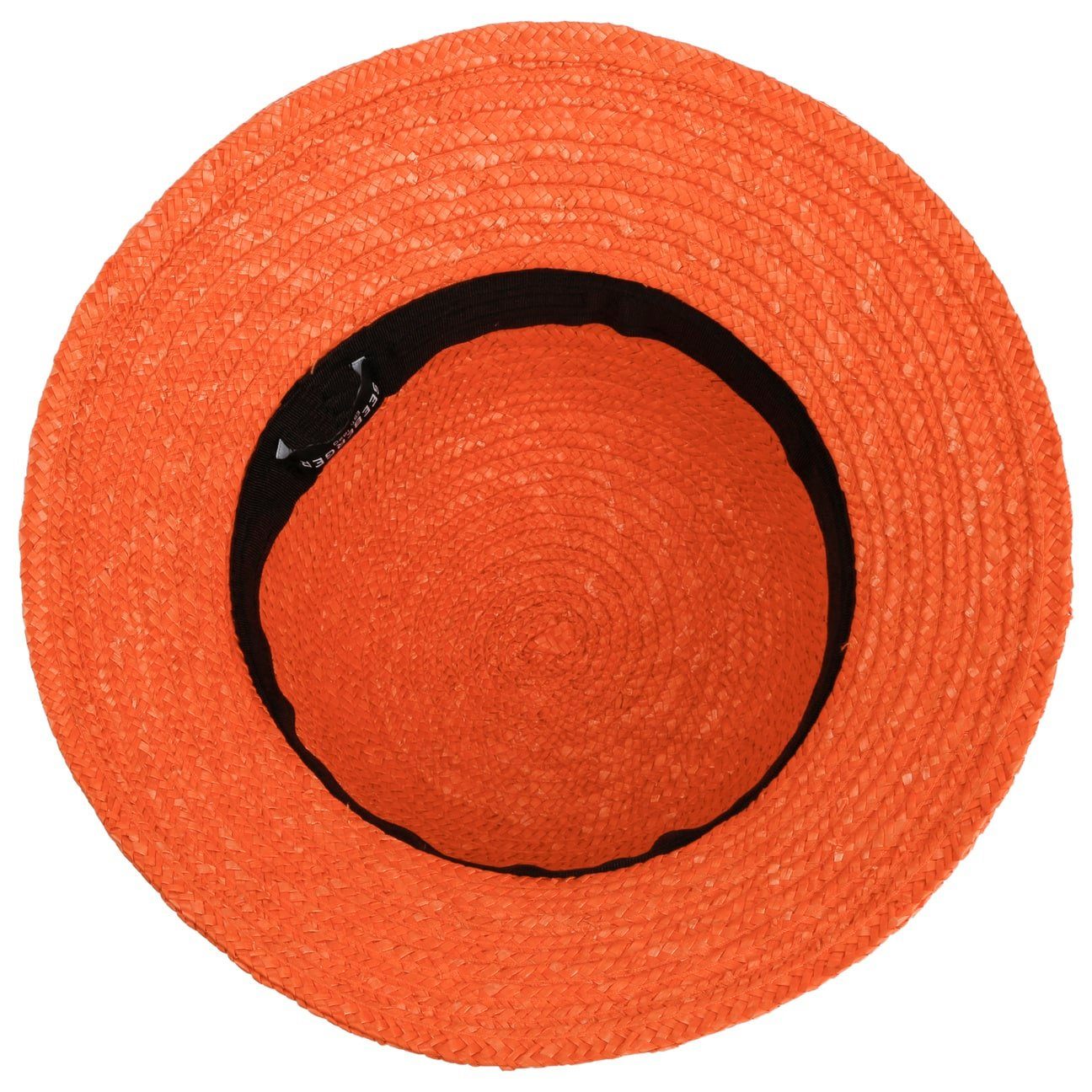 orange Ripsband (1-St) Seeberger mit Sonnenhut Strohglocke