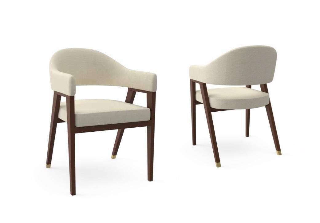 JVmoebel Stuhl Design Stuhl Stühle Esszimmer Holz Textil im Hotel Möbel Europa Polster in neu, Made