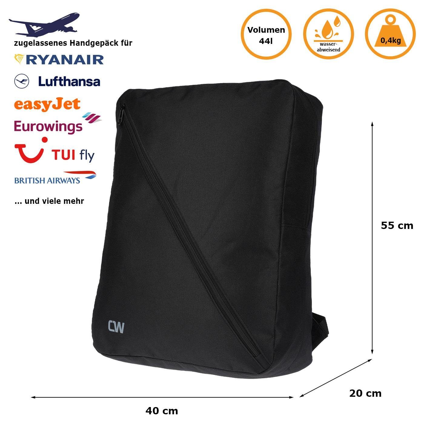 Christian Wippermann Businesstasche Ryanair Easyjet Rucksack Tasche Handgepäck 55x40x20 (1-tlg), passend für Ryanair