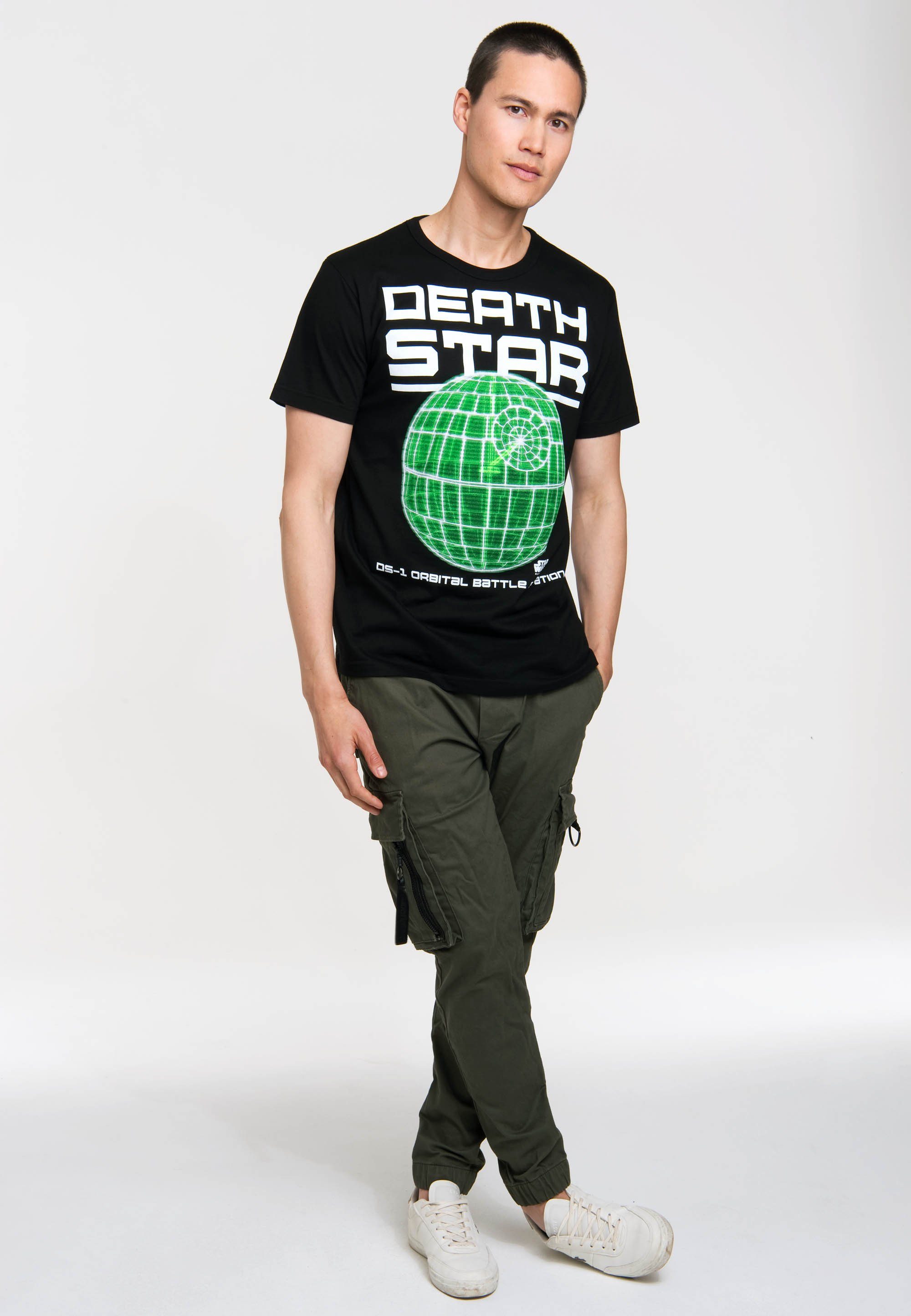 LOGOSHIRT T-Shirt Star Wars - Death Star mit tollem Star Wars-Print