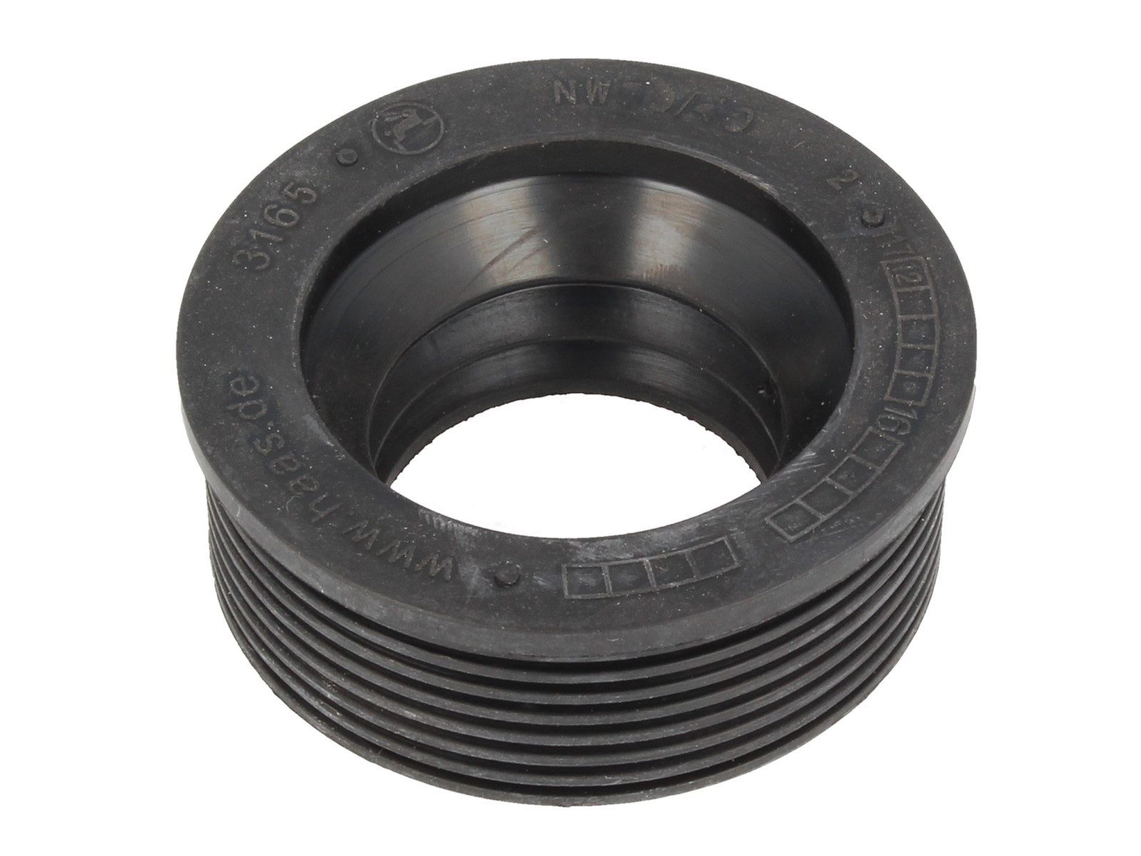 HAAS Ablaufrohr Gummimanschette für Gussrohr Abflussrohr Außen Ø 60 mm x Innen Ø 40 mm