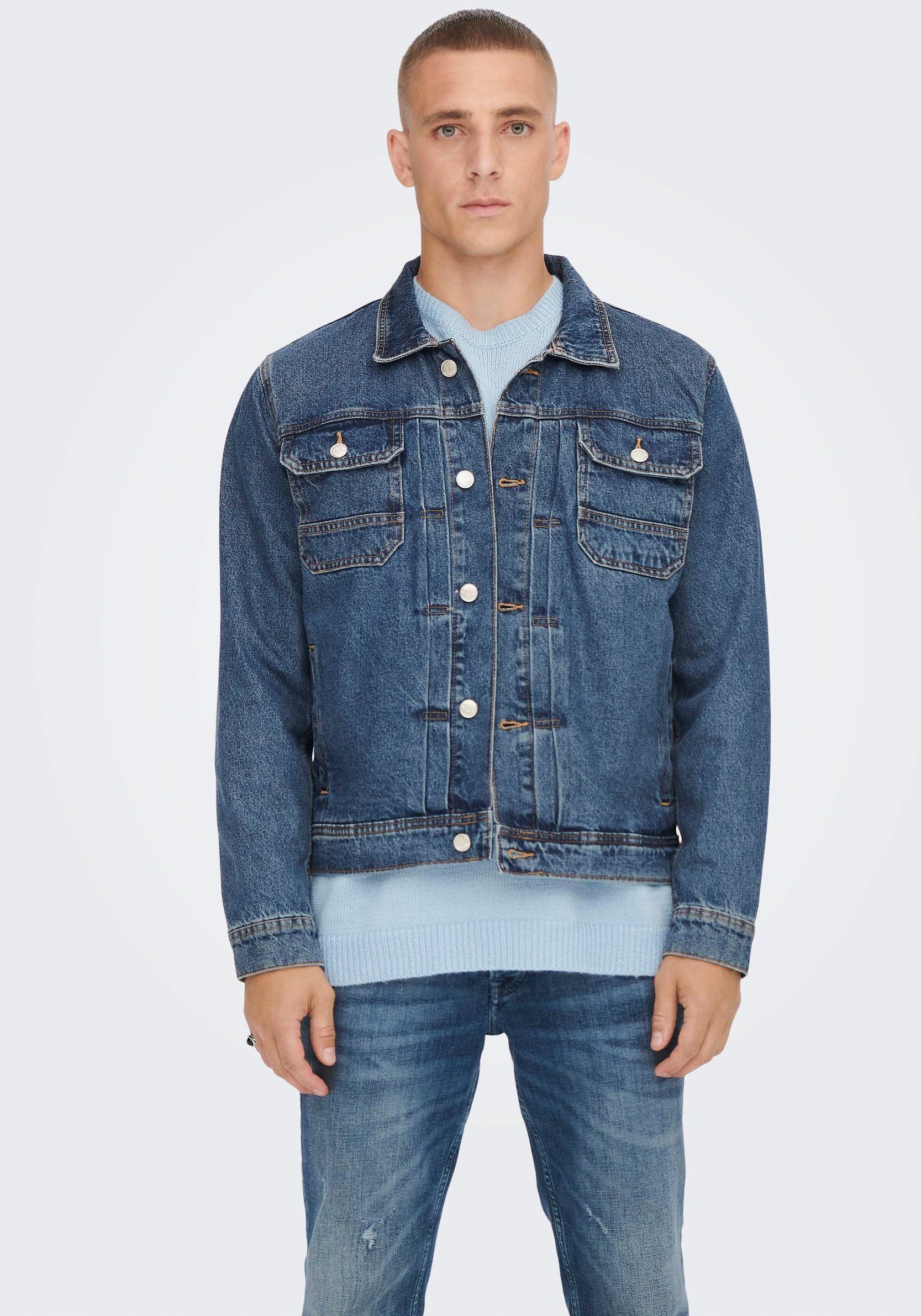 ONLY & SONS Jeansjacke ONSDUKE M. BLUE 3518 JACKET