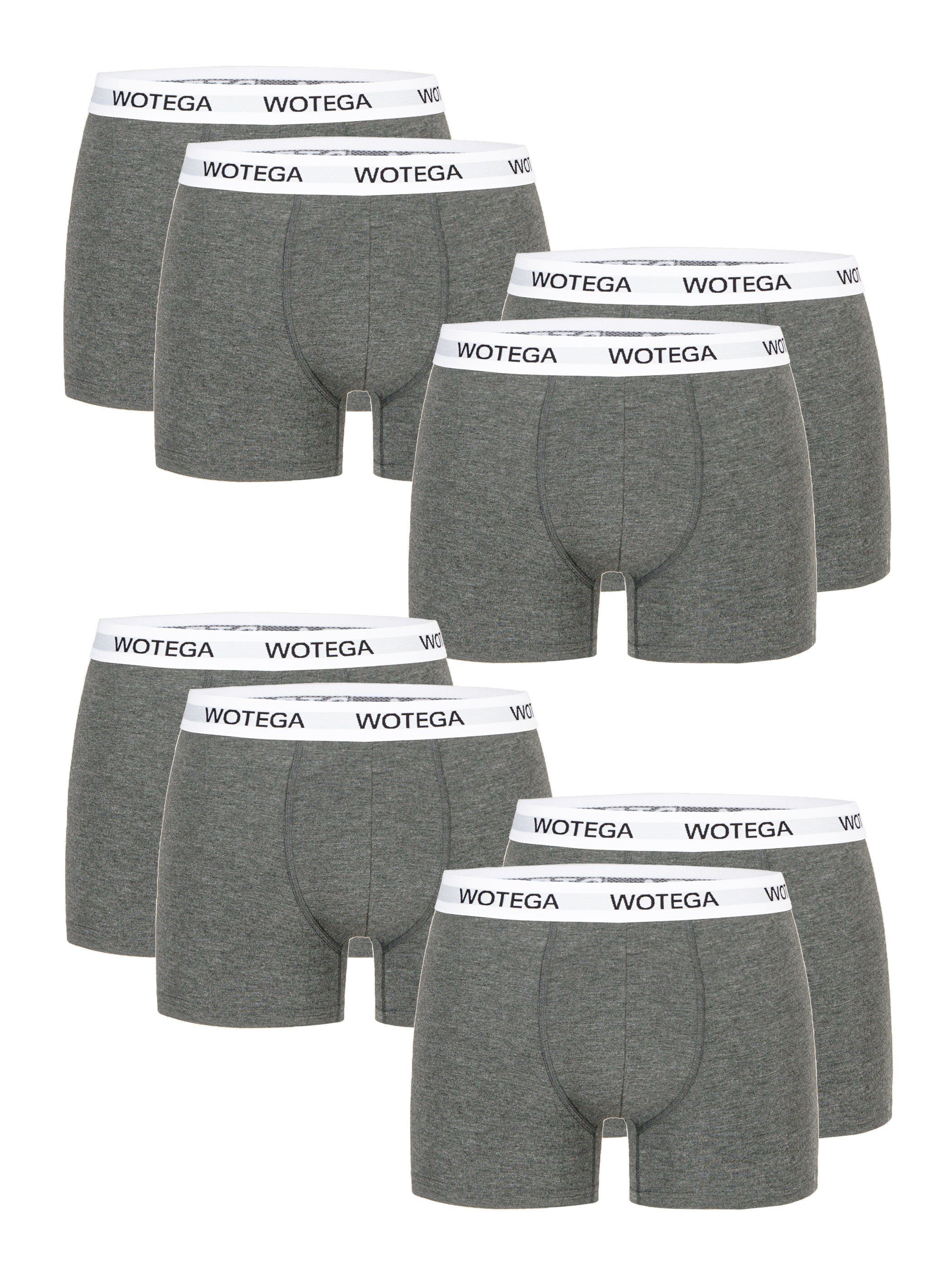WOTEGA Boxershorts Joe (Spar-Set, 8er-Pack) moderne Baumwoll Unterhosen exklusiv im 8er Pack Grau (Phantom 194205)