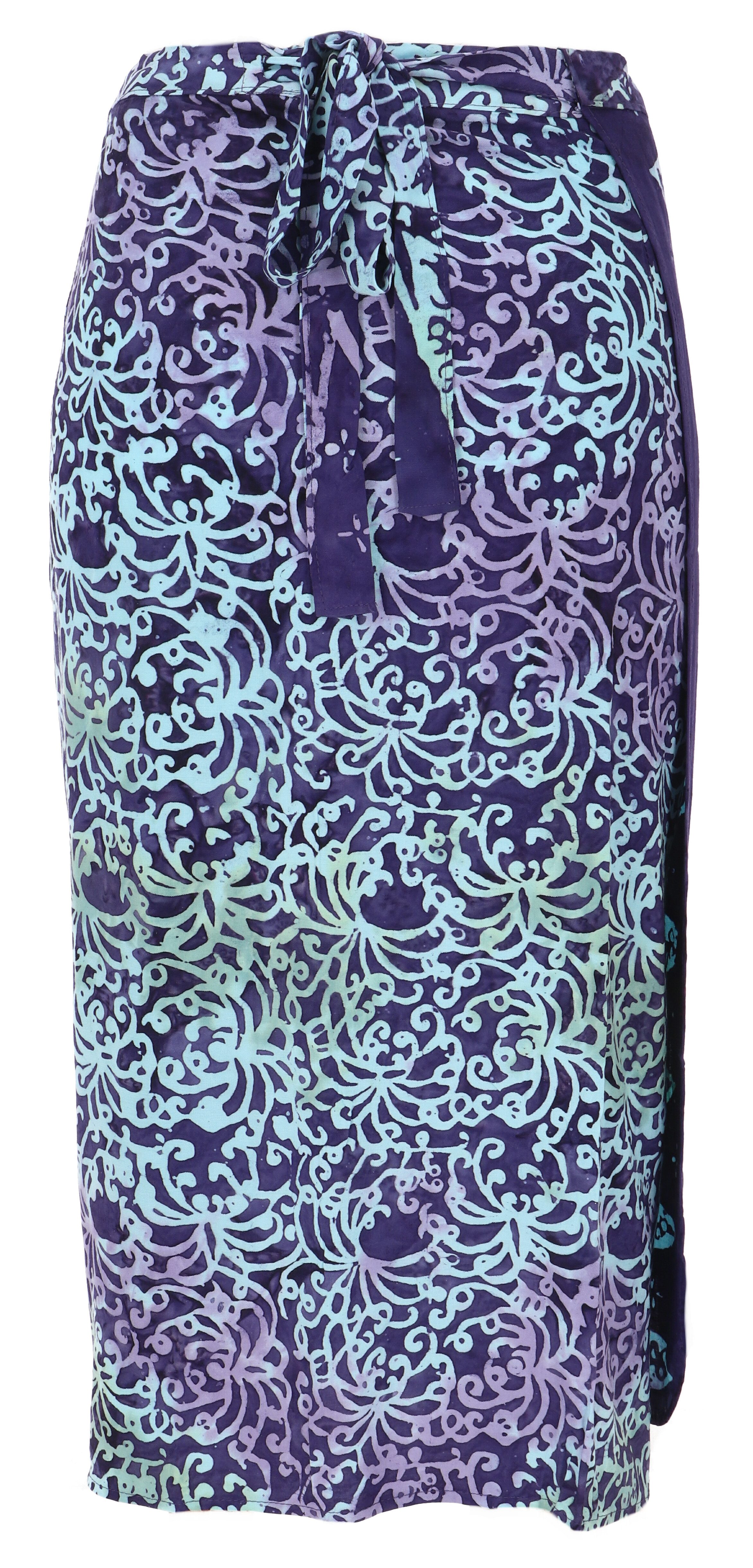 Guru-Shop Minirock 3/4 Wickelrock, Bali Sarong günstig online kaufen