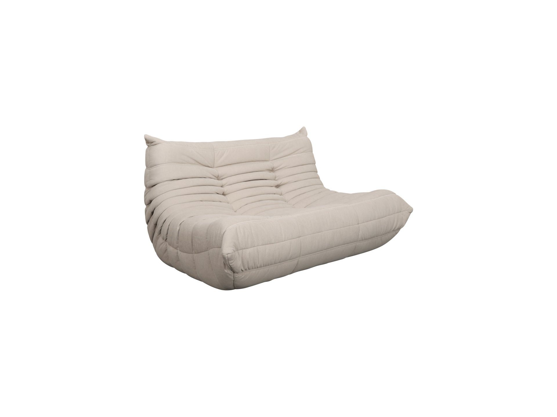 Livin Hill Sofa Nua, hellbeiger Baumwollsamt mit sanfter Oberfläche