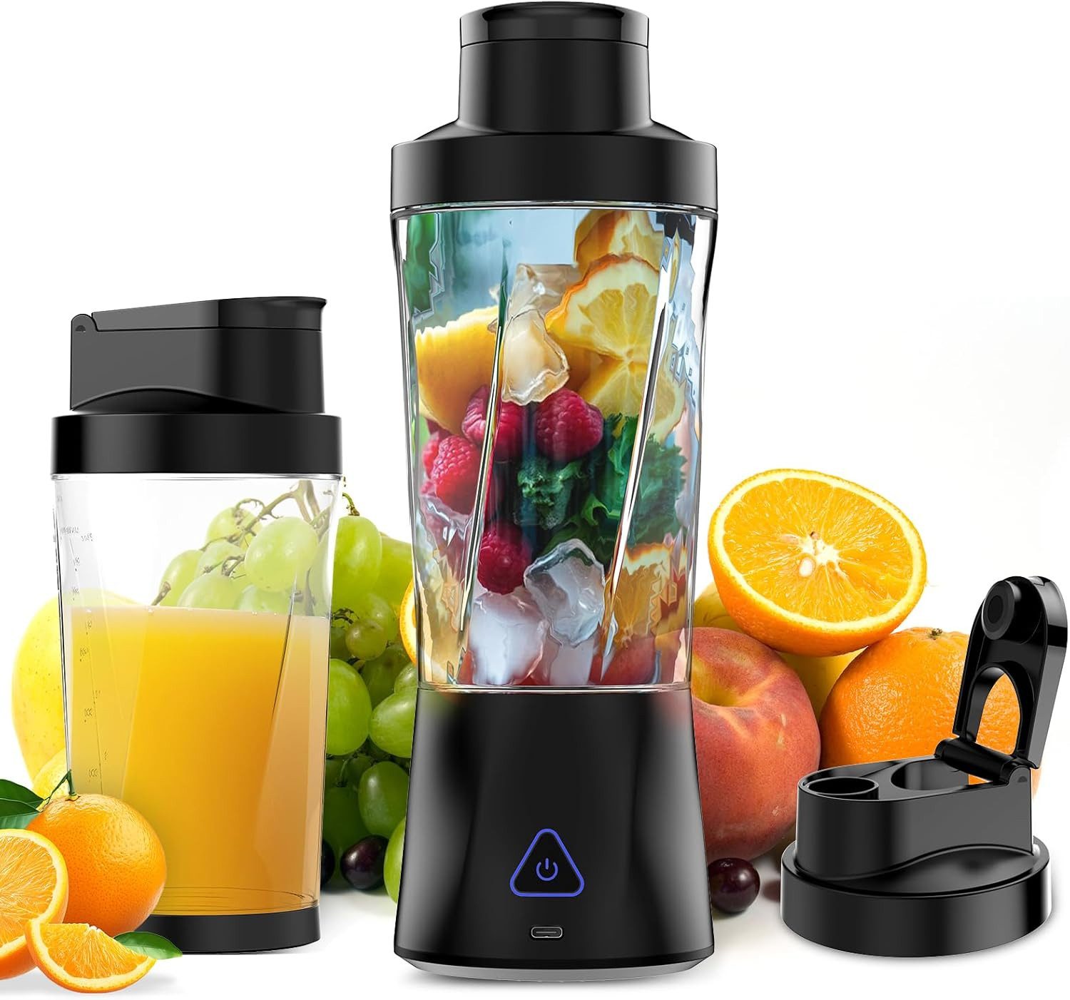 Luckice Akku-Smoothie-Maker Entsafter,Tragbarer Миксер,kabellos,700ml,tragbarer Entsafterbecher, 360 W, persönlicher Blender,tragbarer Smoothie-Mixer,Reise-Entsafter
