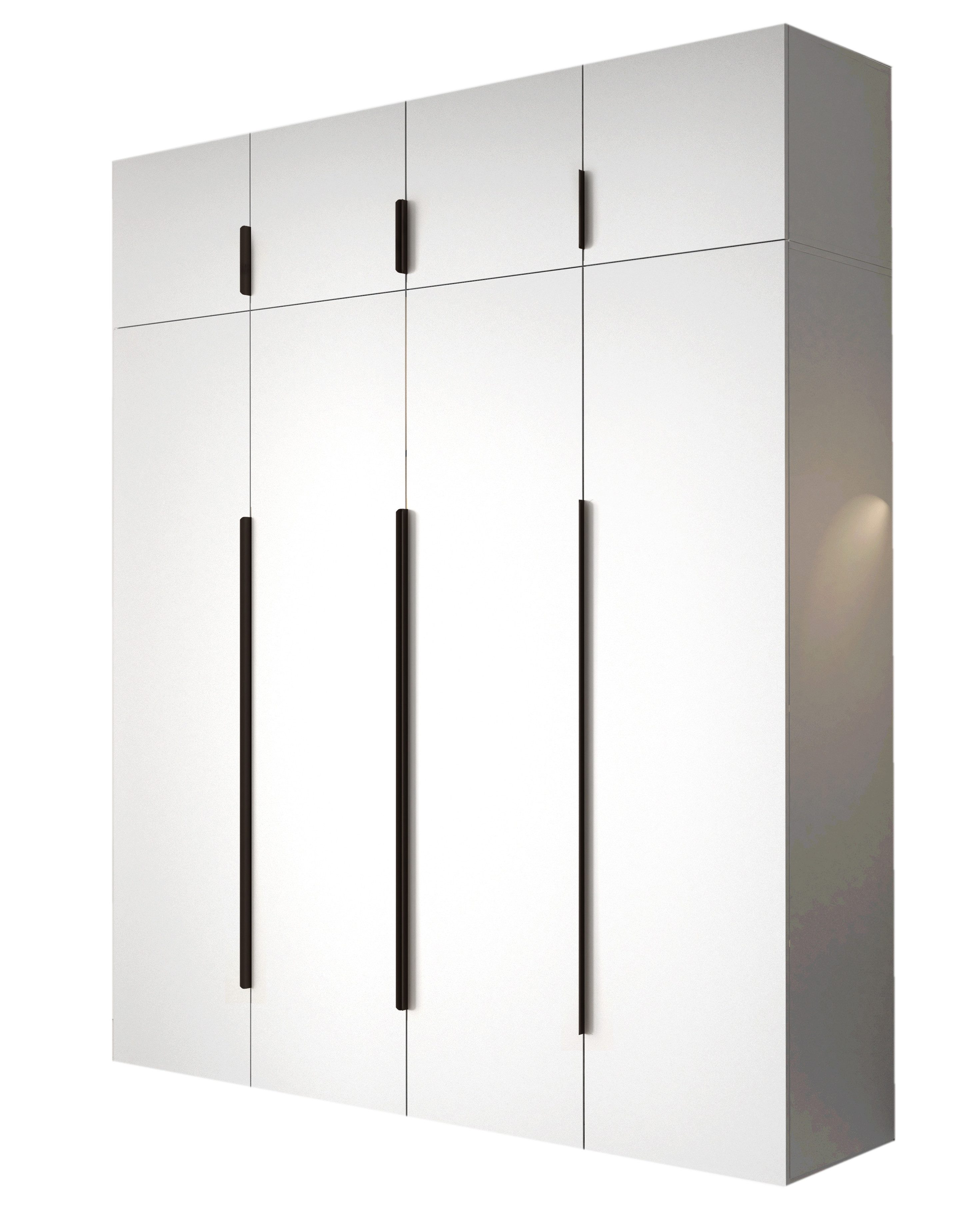 Compleo Drehtürenschrank STELLS mit vier Drehtüren, Kleiderstange, Metallgr günstig online kaufen