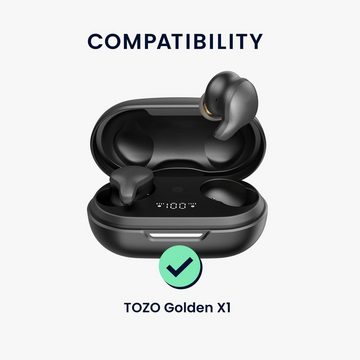 kwmobile Kopfhörer-Schutzhülle Hülle für TOZO Golden X1 Kopfhörer, Silikon Schutzhülle Etui Case Cover Schoner in Dunkelgrün