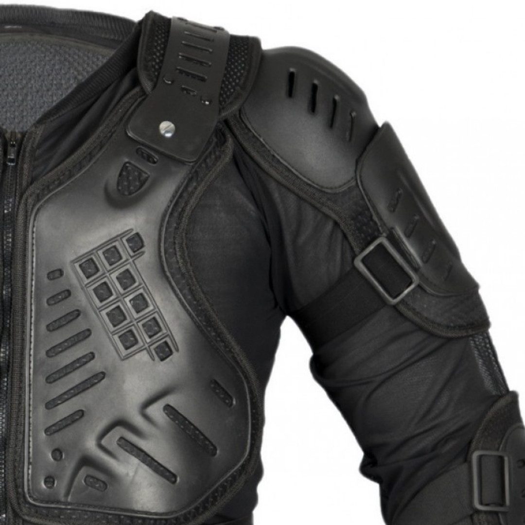 MDM Protektorenjacke Herren Protektorenjacke Herren Motocross mit Rückenprotektor, Atmungsaktive Protektorenjacke mit Hartschalenprotektoren – Bild 4 von 4