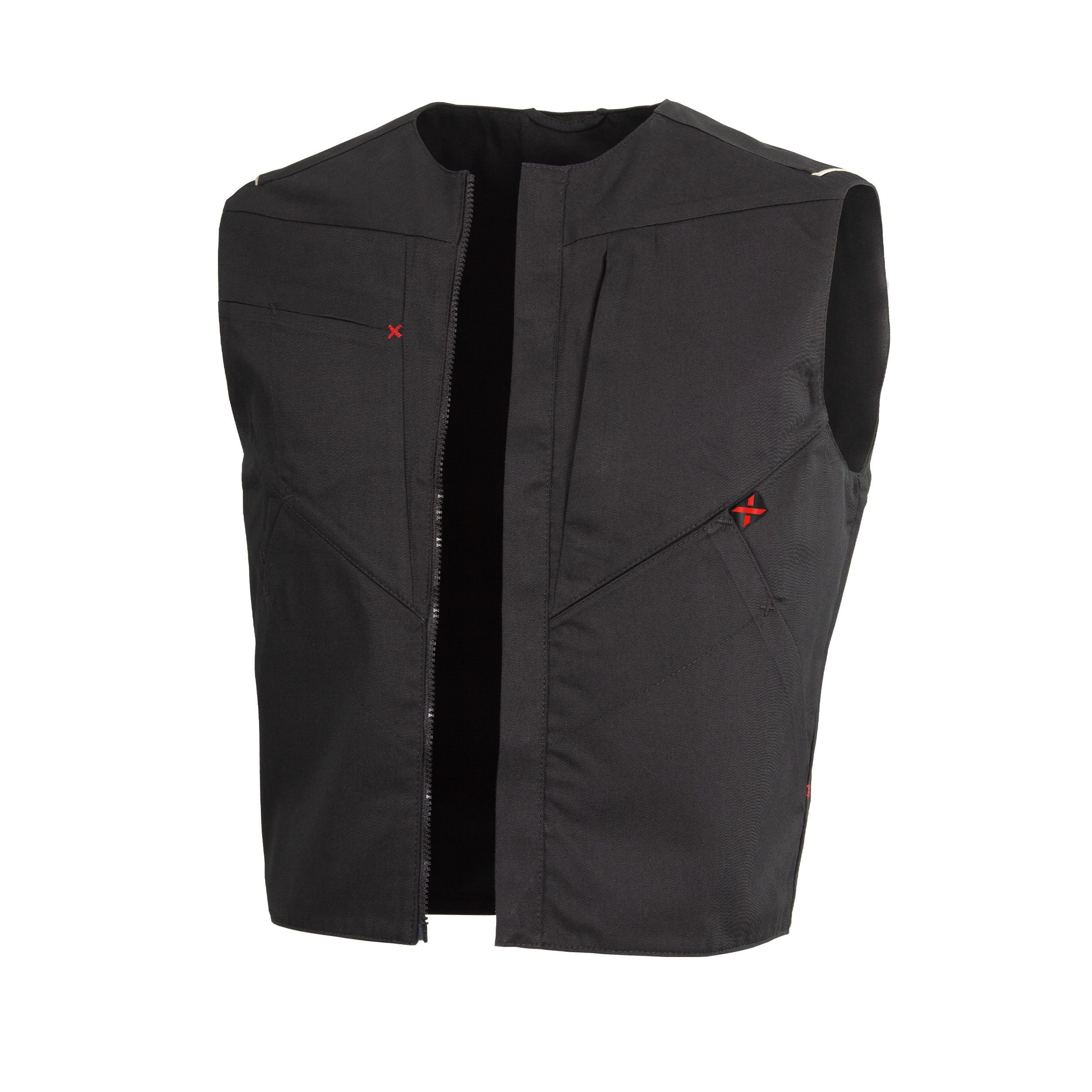 Qualitex Workwear Arbeitsweste "X-Serie" X-treme strapazierfähige Weste - faserverstätkt - waschbar (1-tlg) Werkstattjacke mit 7 Taschen - pflegeleicht Arbeitskleidung - Waschbar